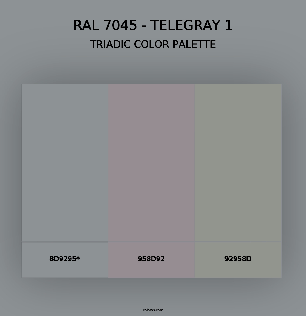 RAL 7045 - Telegray 1 - Triadic Color Palette