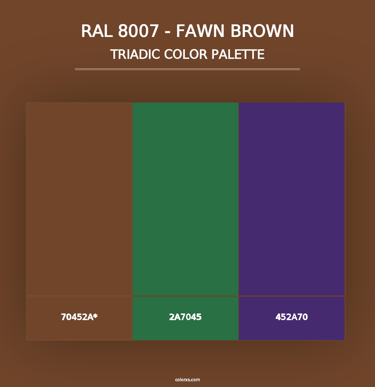 RAL 8007 - Fawn Brown - Triadic Color Palette