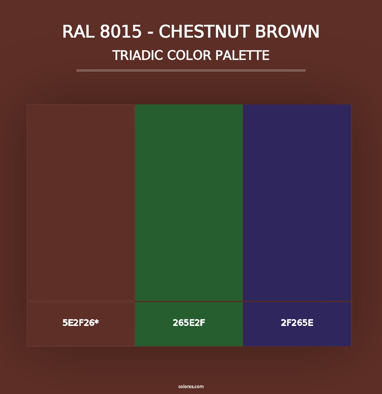 RAL 8015 - Chestnut Brown - Triadic Color Palette