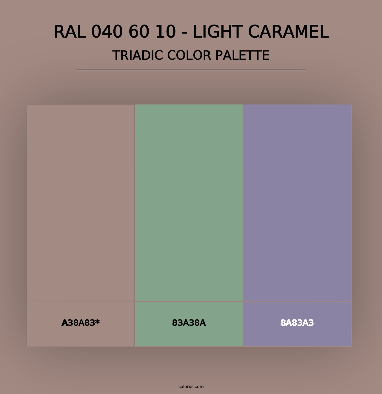 RAL 040 60 10 - Light Caramel - Triadic Color Palette