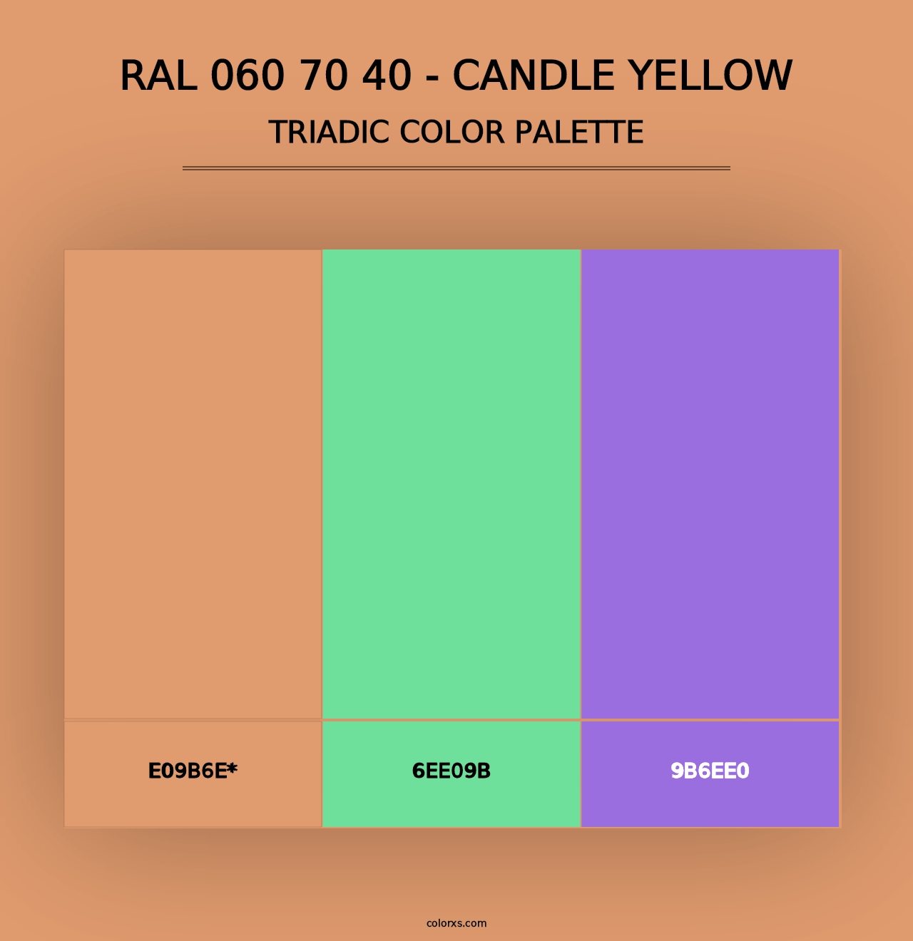 RAL 060 70 40 - Candle Yellow - Triadic Color Palette