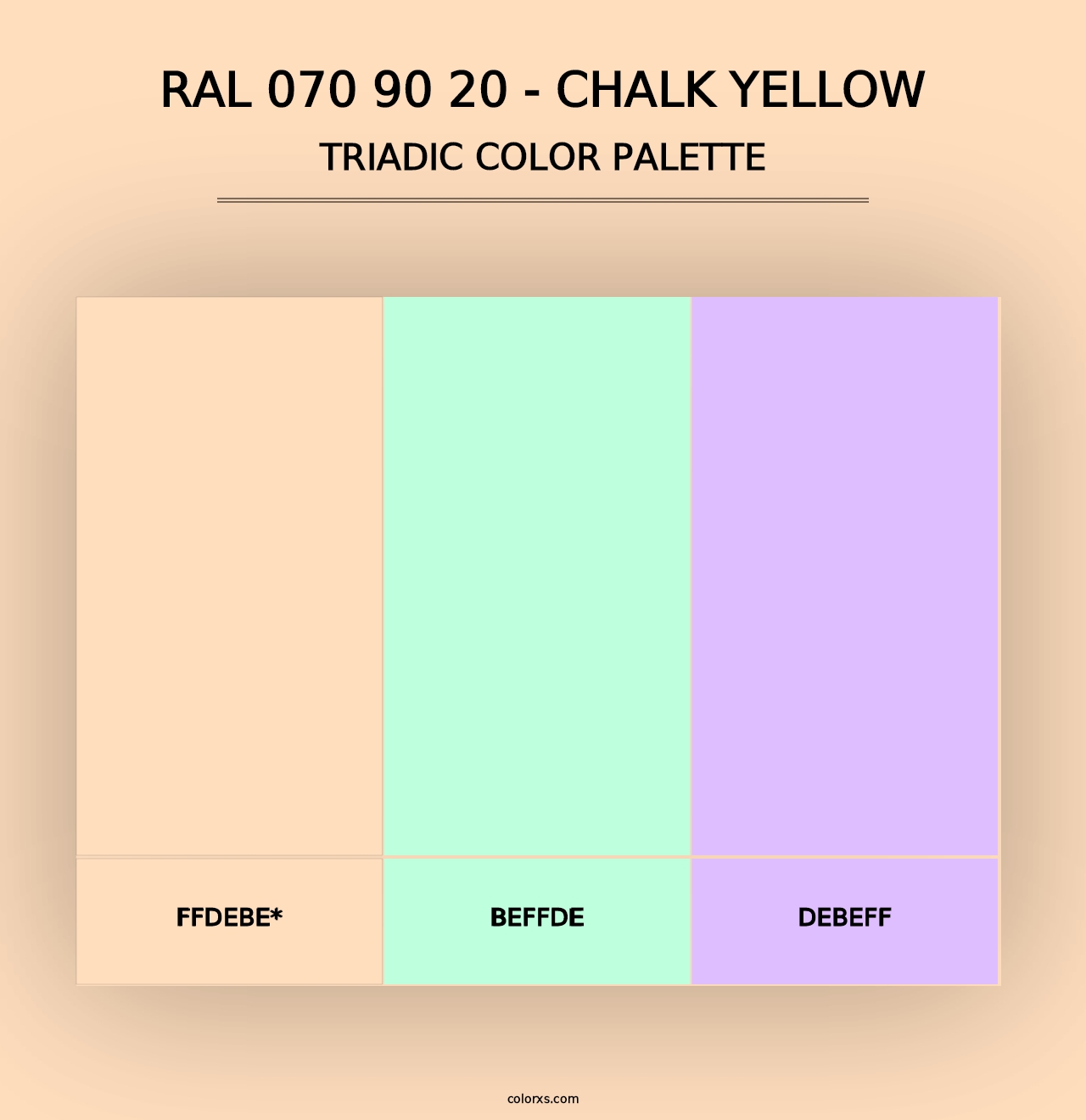 RAL 070 90 20 - Chalk Yellow - Triadic Color Palette