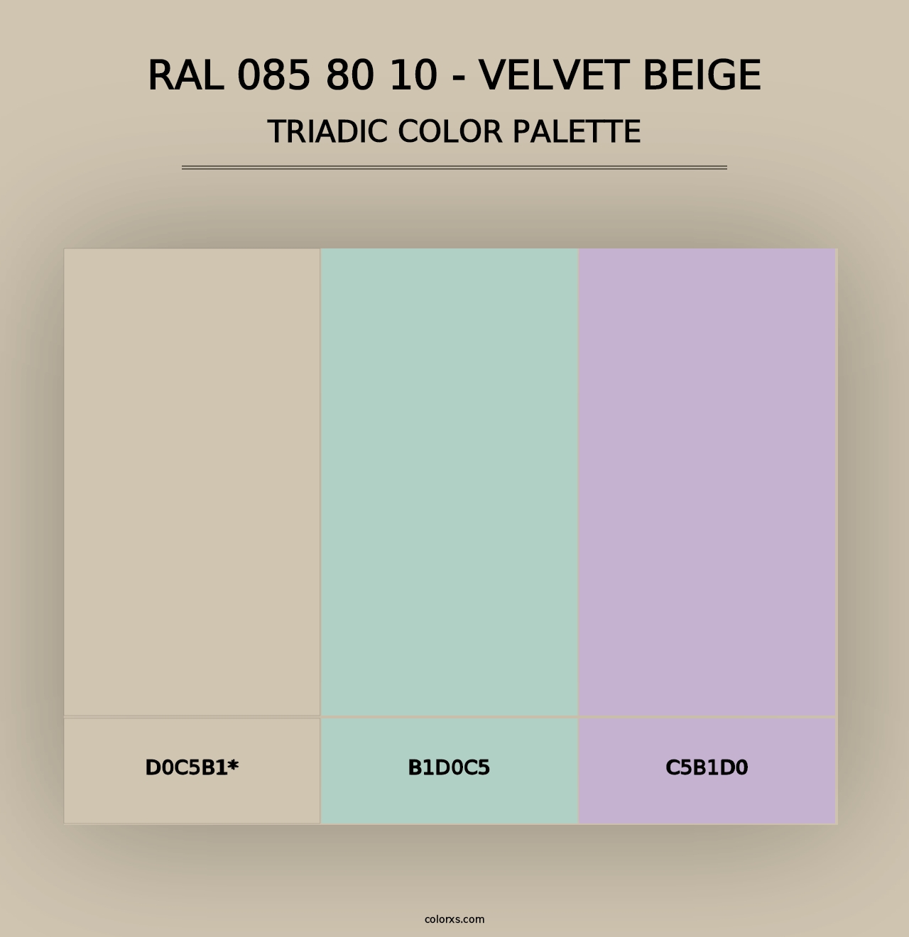 RAL 085 80 10 - Velvet Beige - Triadic Color Palette