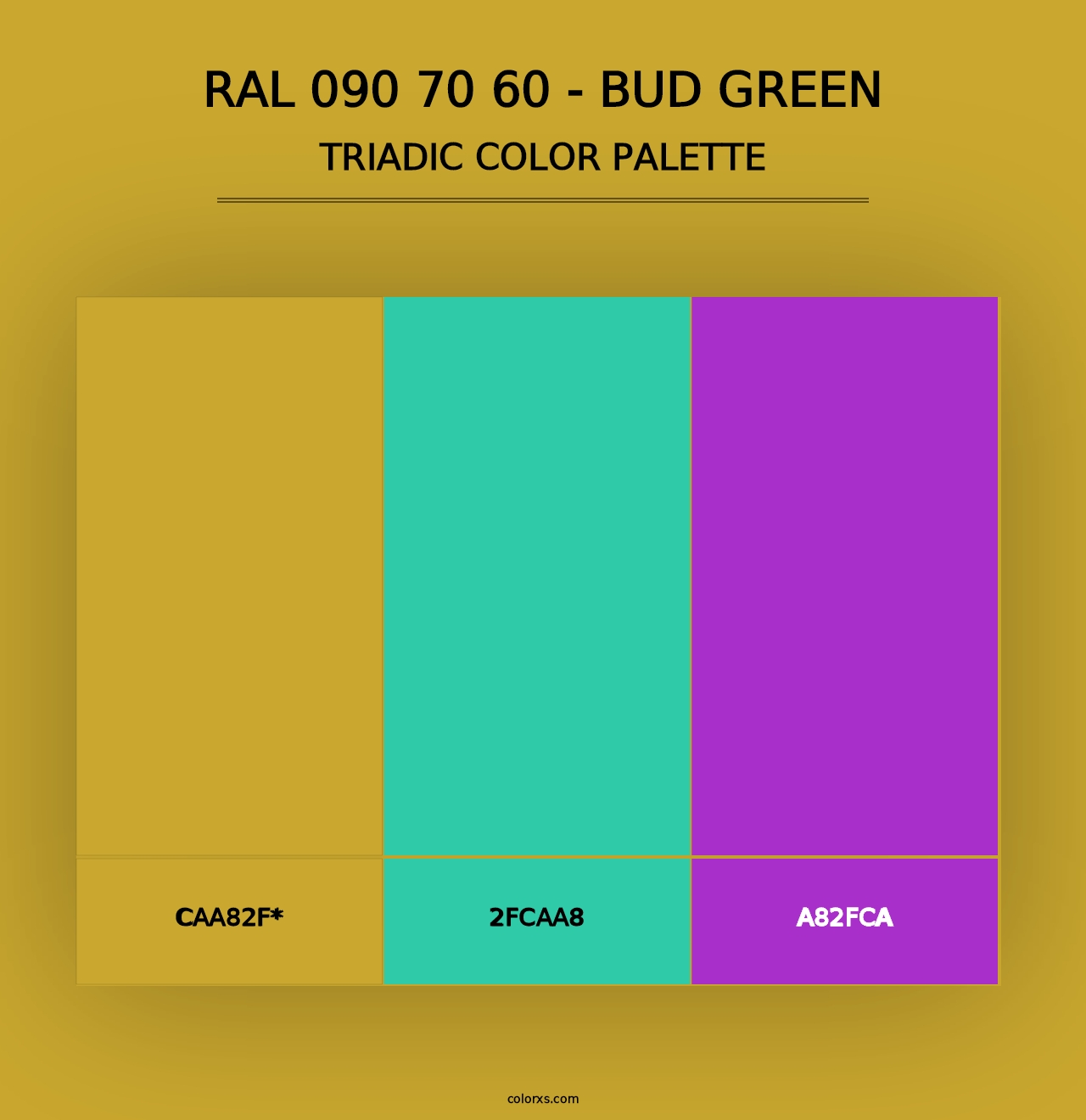 RAL 090 70 60 - Bud Green - Triadic Color Palette