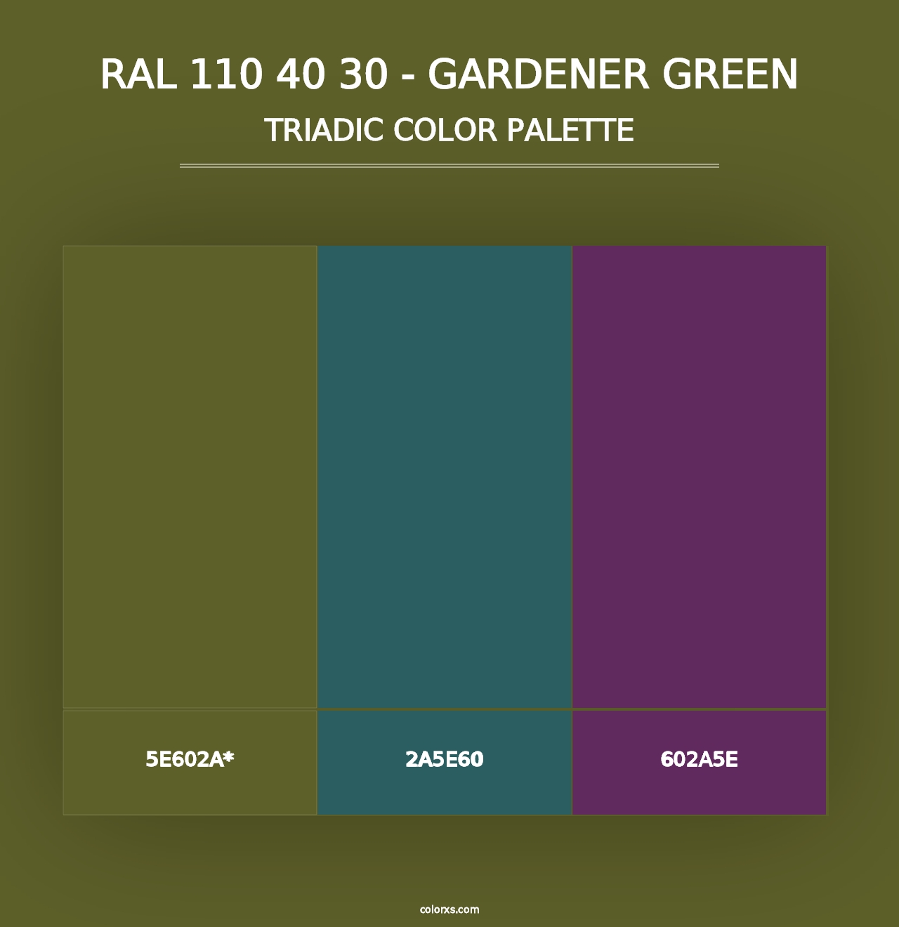 RAL 110 40 30 - Gardener Green - Triadic Color Palette