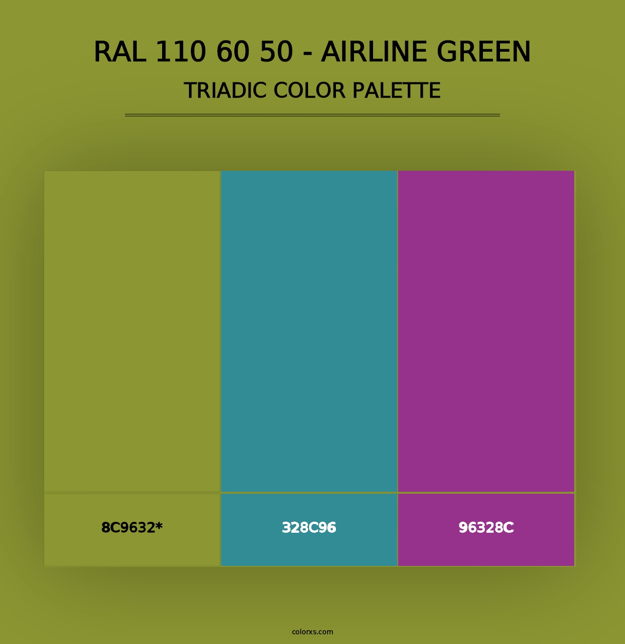 RAL 110 60 50 - Airline Green - Triadic Color Palette