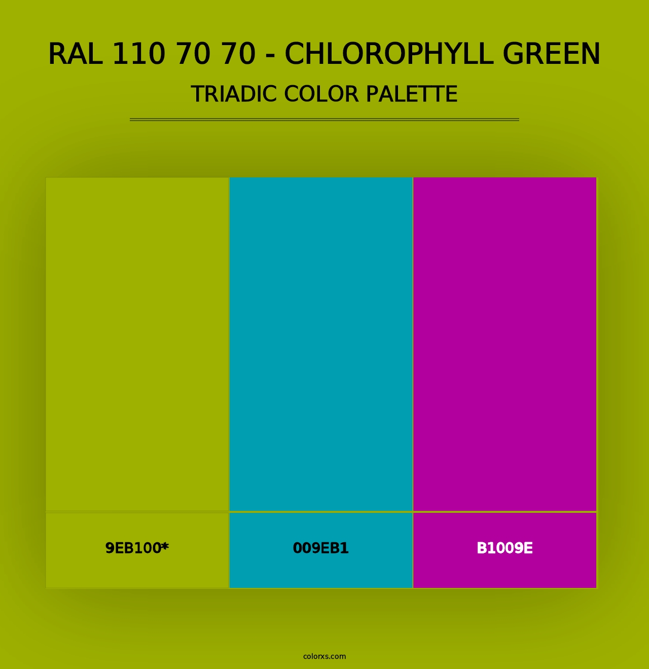 RAL 110 70 70 - Chlorophyll Green - Triadic Color Palette