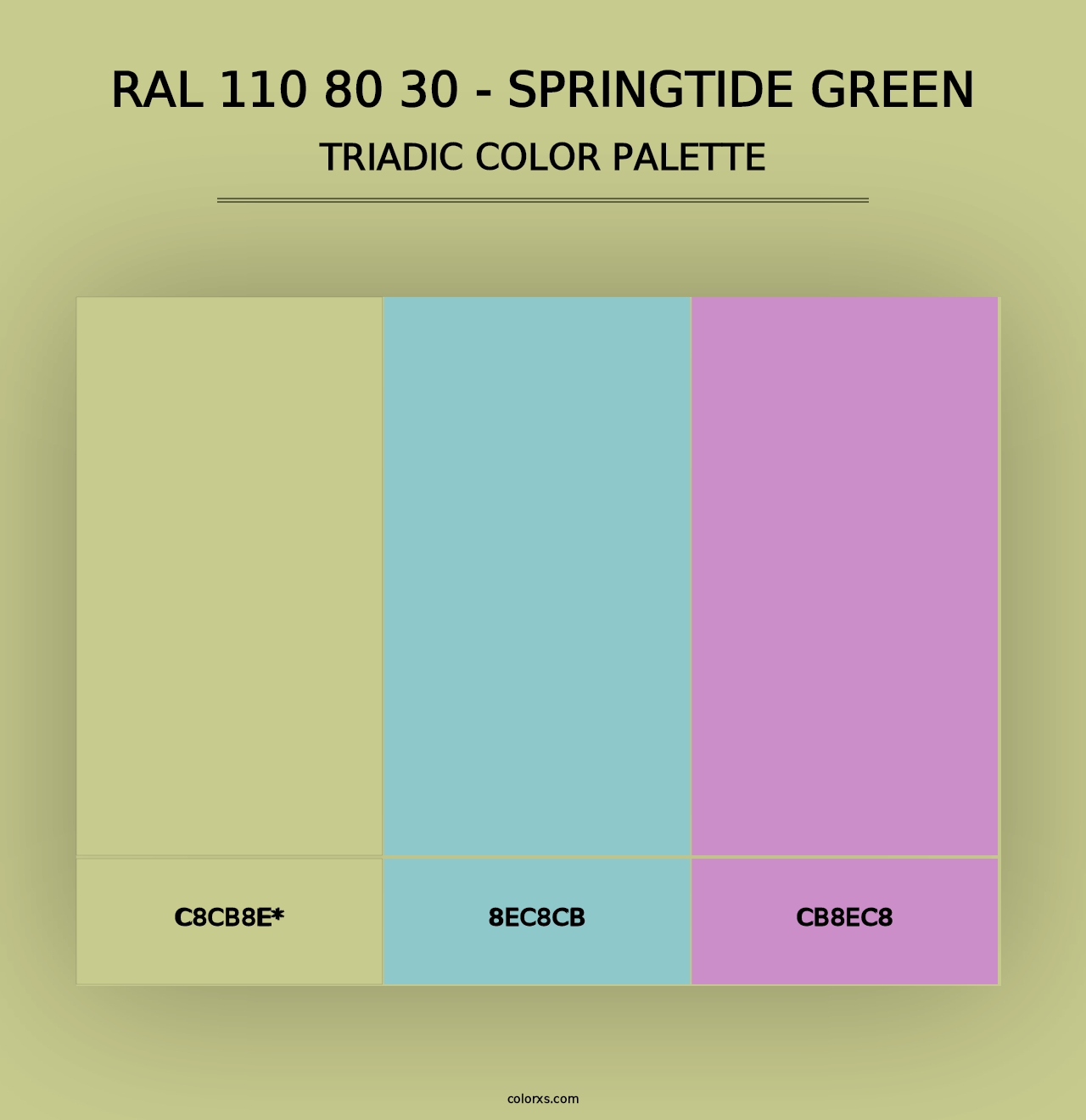 RAL 110 80 30 - Springtide Green - Triadic Color Palette