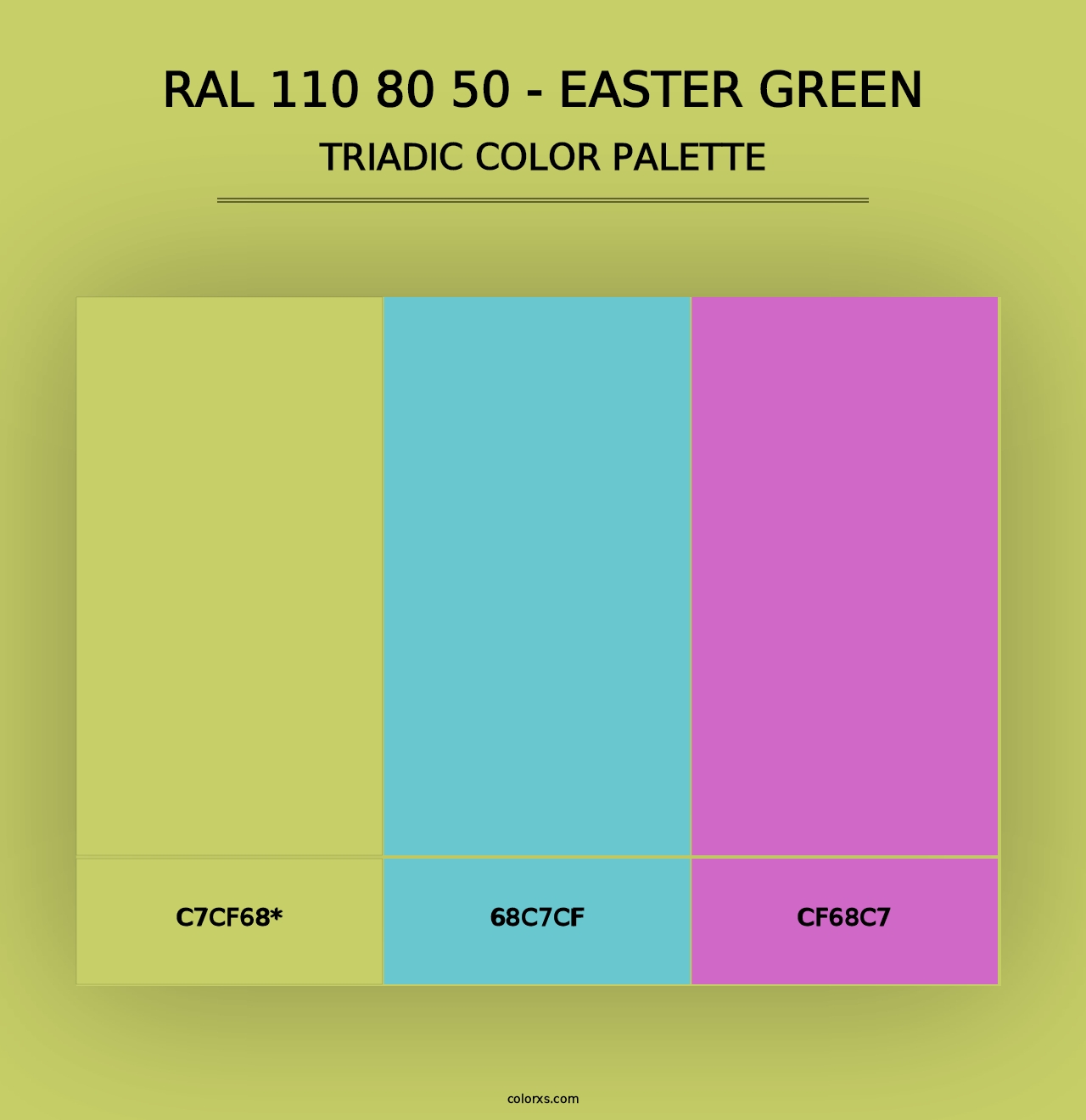 RAL 110 80 50 - Easter Green - Triadic Color Palette