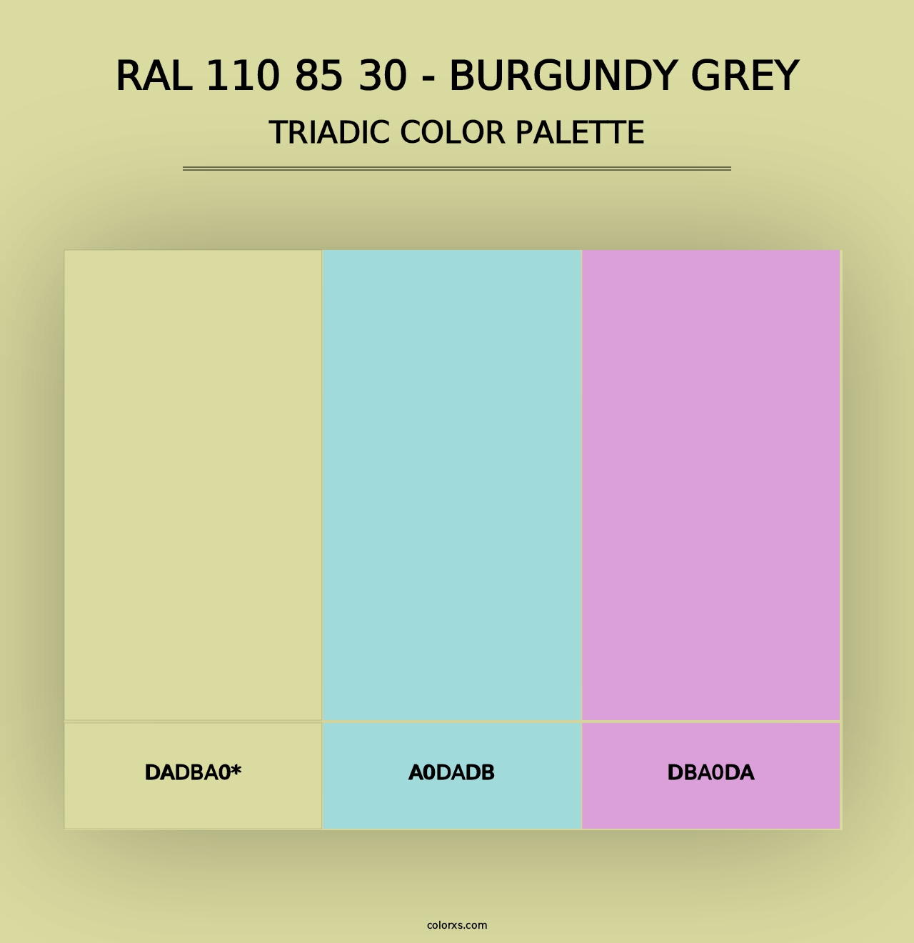 RAL 110 85 30 - Burgundy Grey - Triadic Color Palette