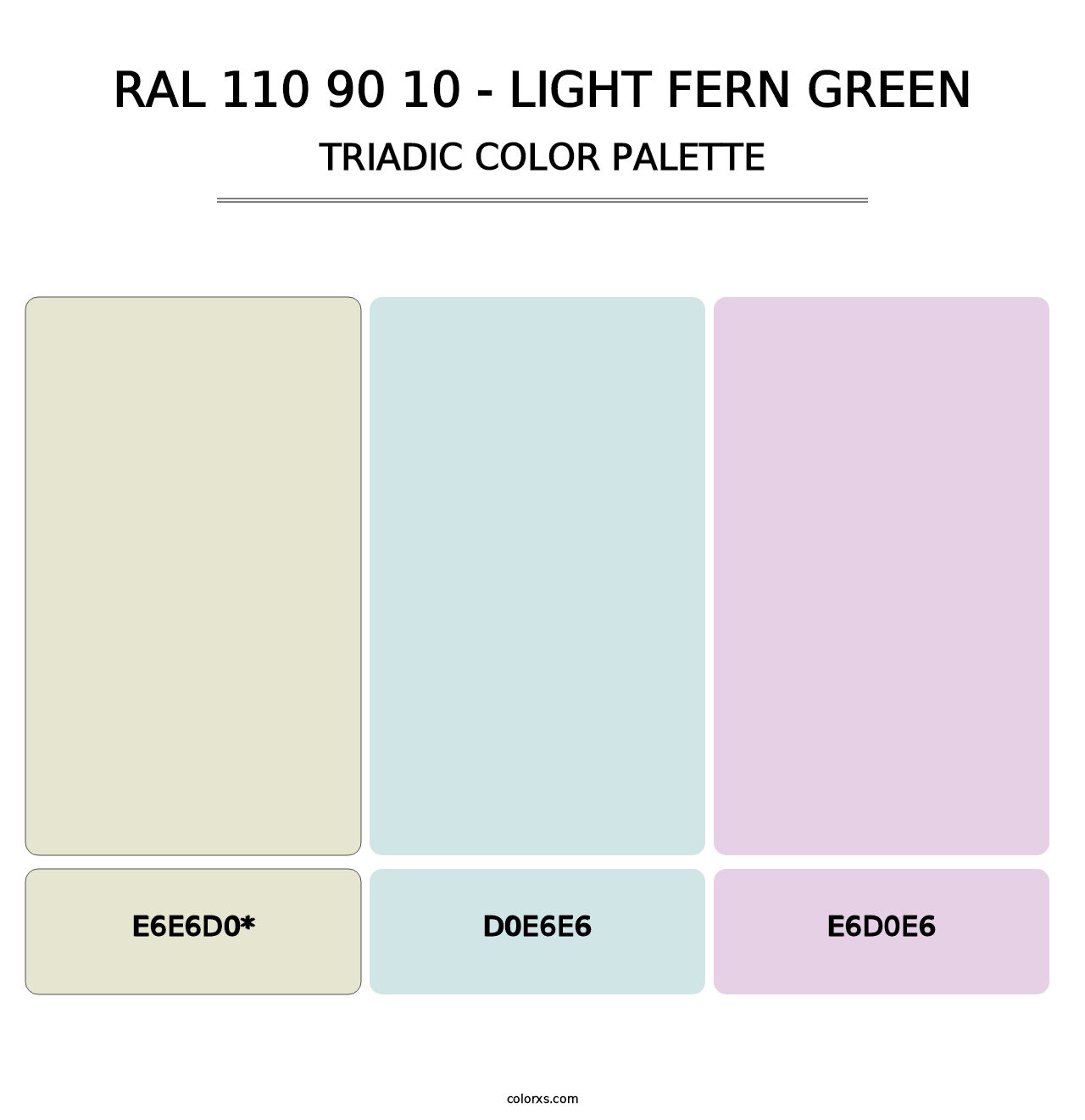 RAL 110 90 10 - Light Fern Green - Triadic Color Palette