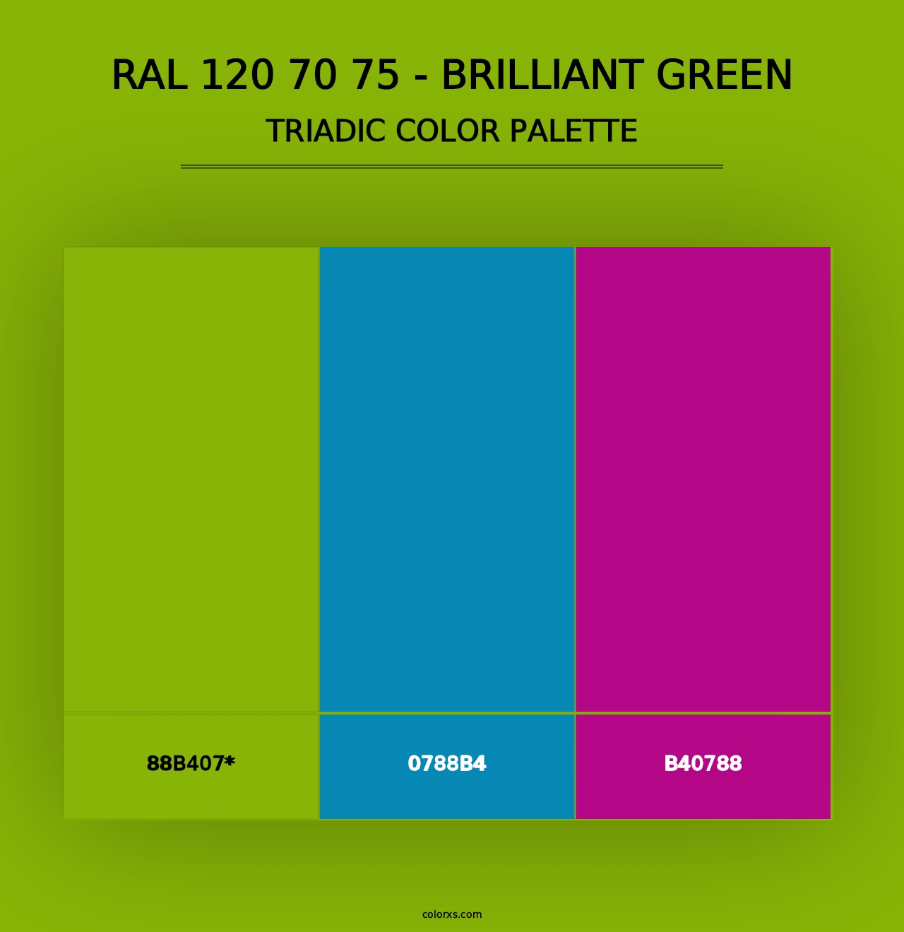 RAL 120 70 75 - Brilliant Green - Triadic Color Palette