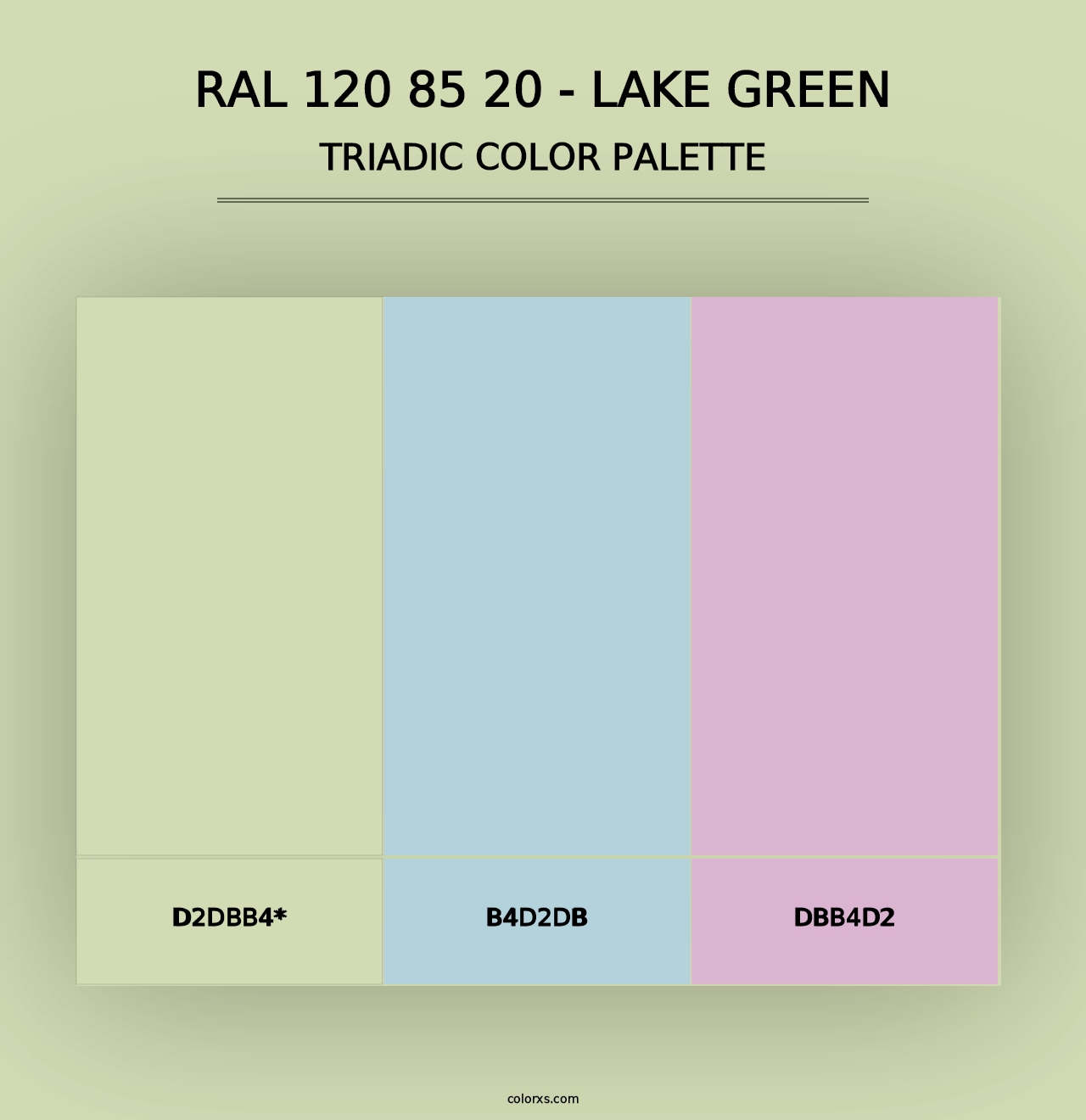 RAL 120 85 20 - Lake Green - Triadic Color Palette