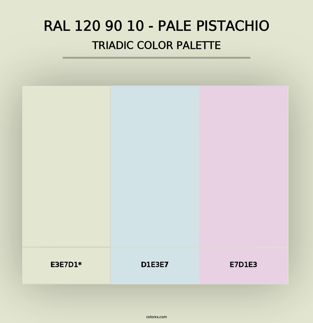 RAL 120 90 10 - Pale Pistachio - Triadic Color Palette