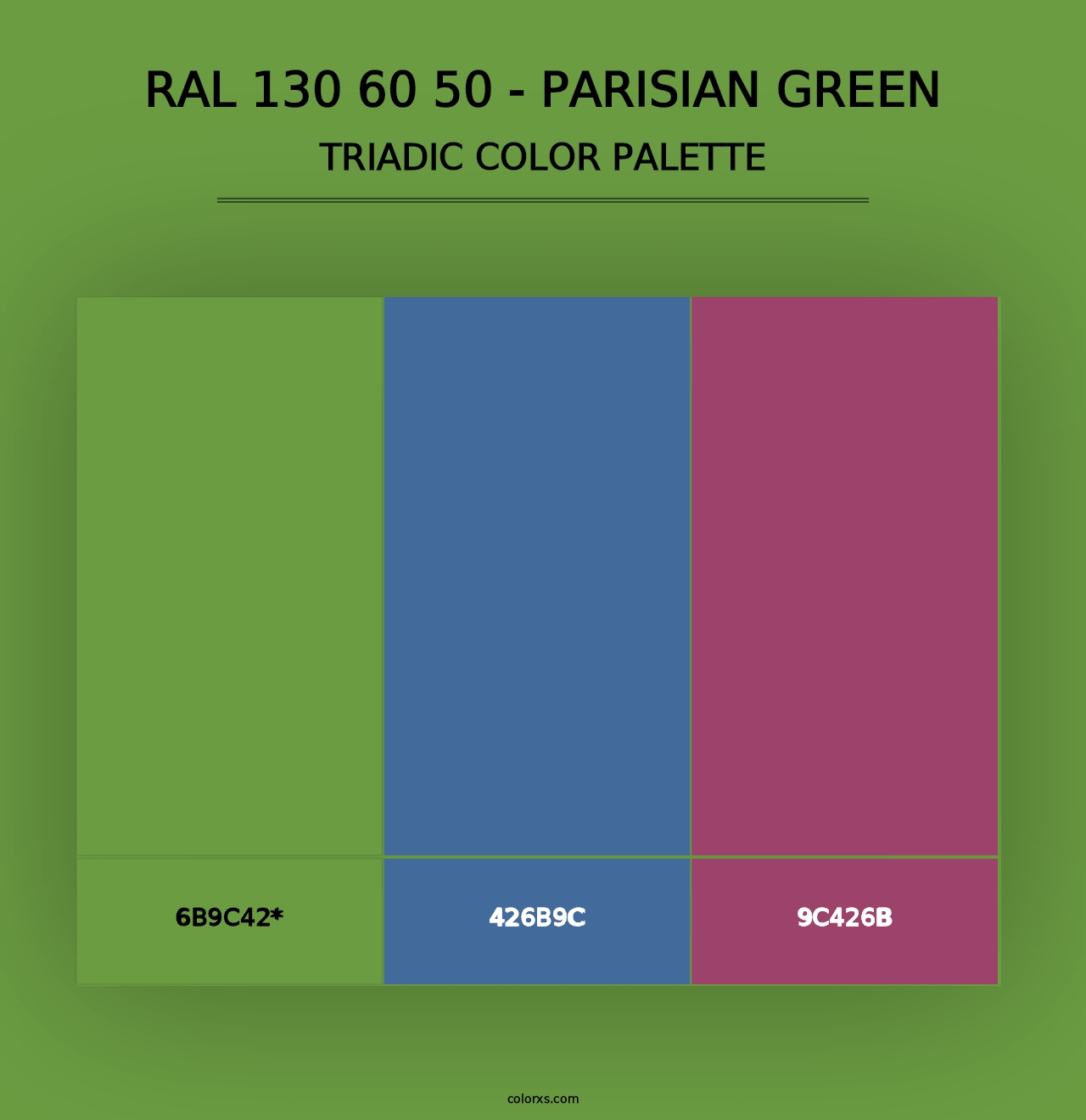 RAL 130 60 50 - Parisian Green - Triadic Color Palette