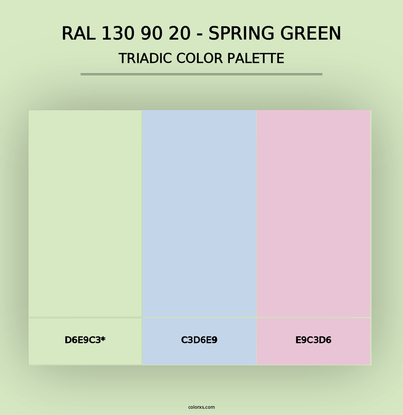 RAL 130 90 20 - Spring Green - Triadic Color Palette