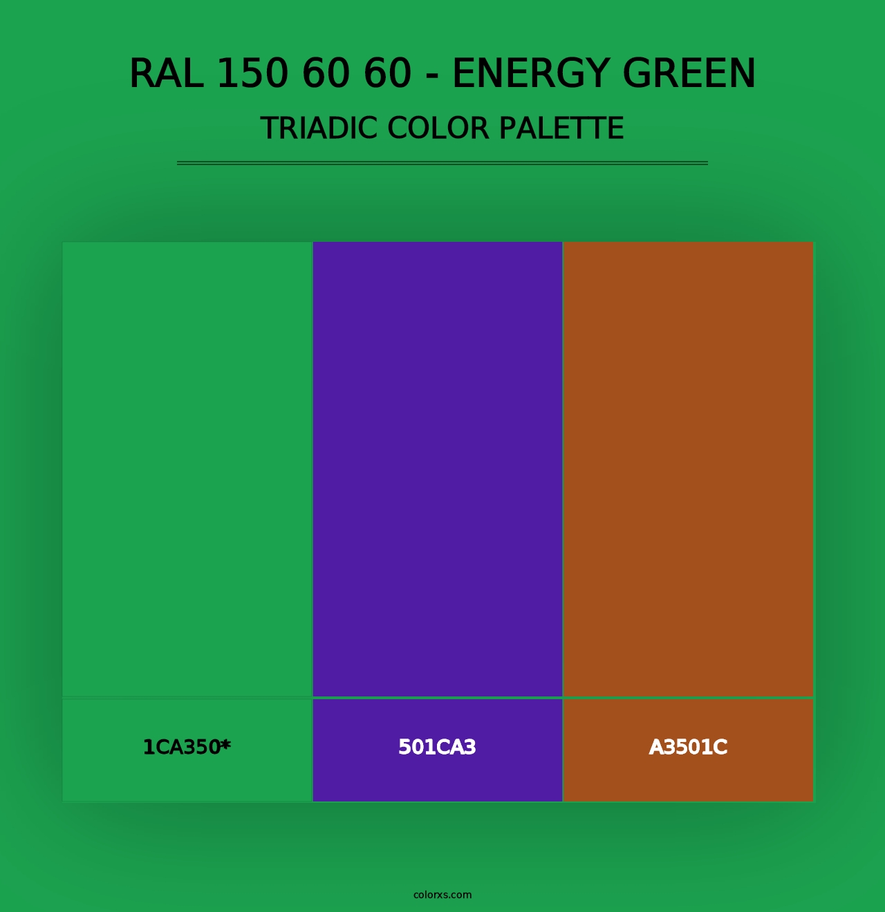 RAL 150 60 60 - Energy Green - Triadic Color Palette