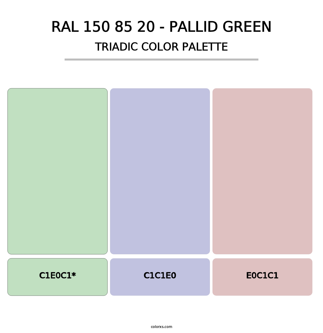 RAL 150 85 20 - Pallid Green - Triadic Color Palette