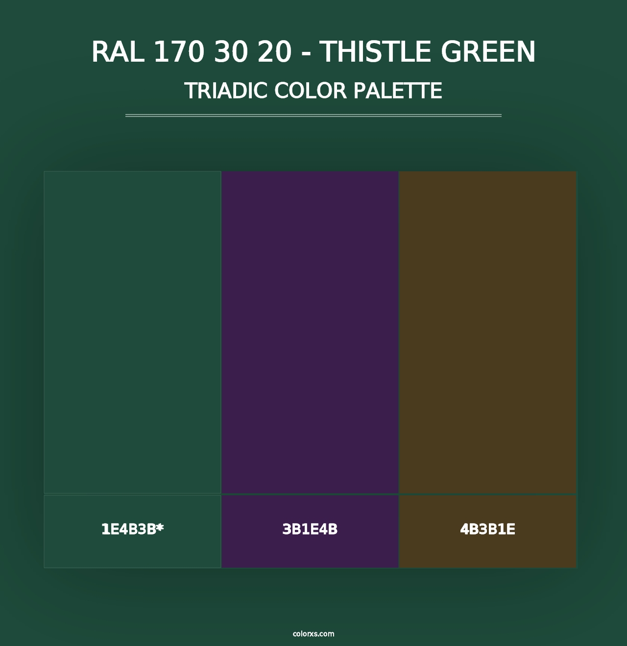 RAL 170 30 20 - Thistle Green - Triadic Color Palette