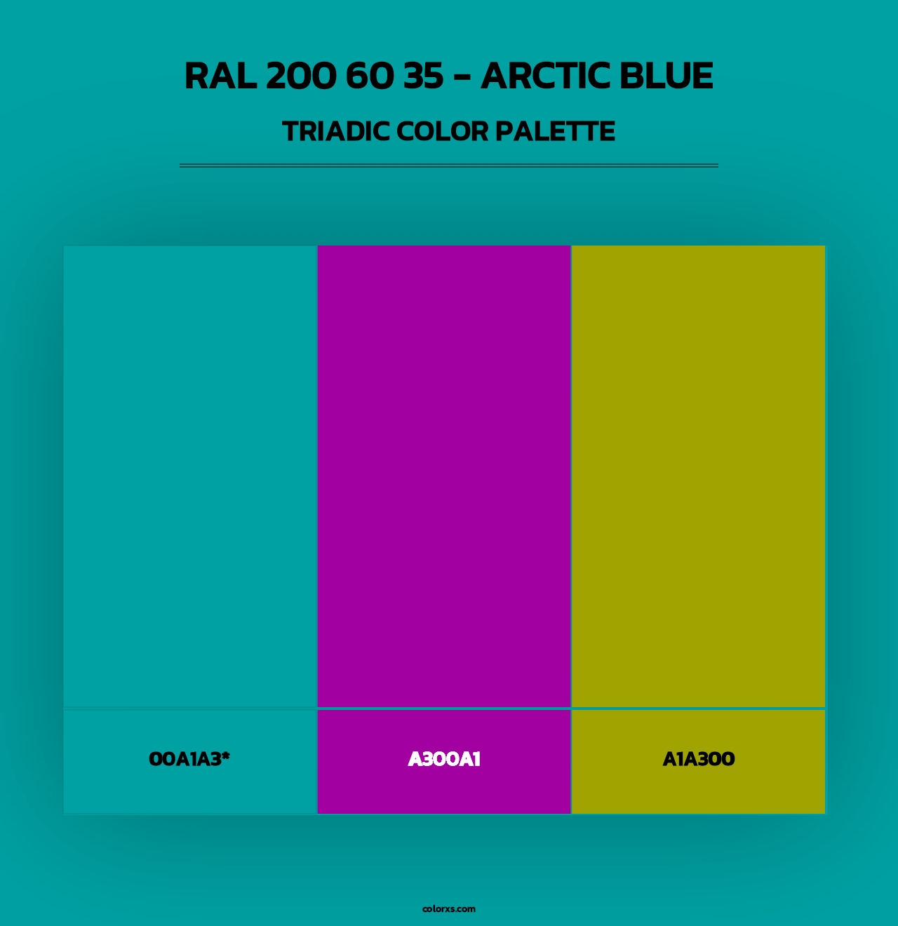 RAL 200 60 35 - Arctic Blue - Triadic Color Palette