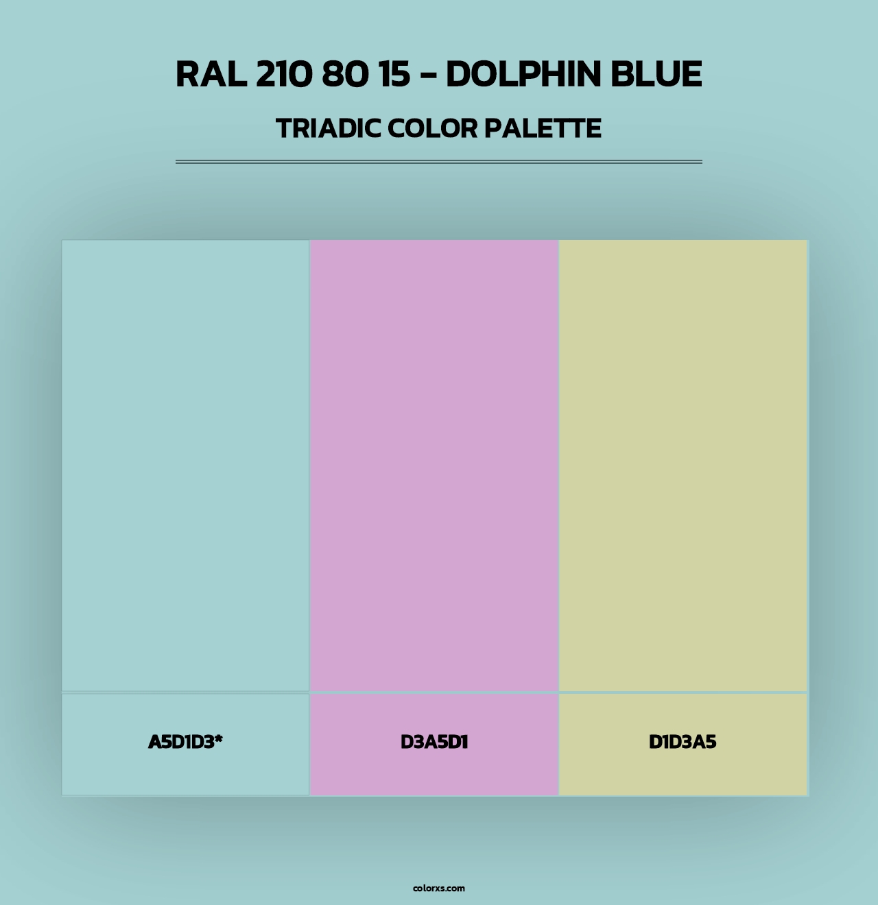 RAL 210 80 15 - Dolphin Blue - Triadic Color Palette