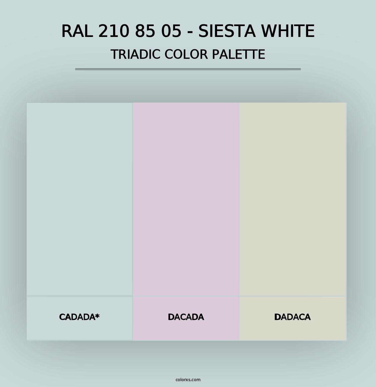 RAL 210 85 05 - Siesta White - Triadic Color Palette