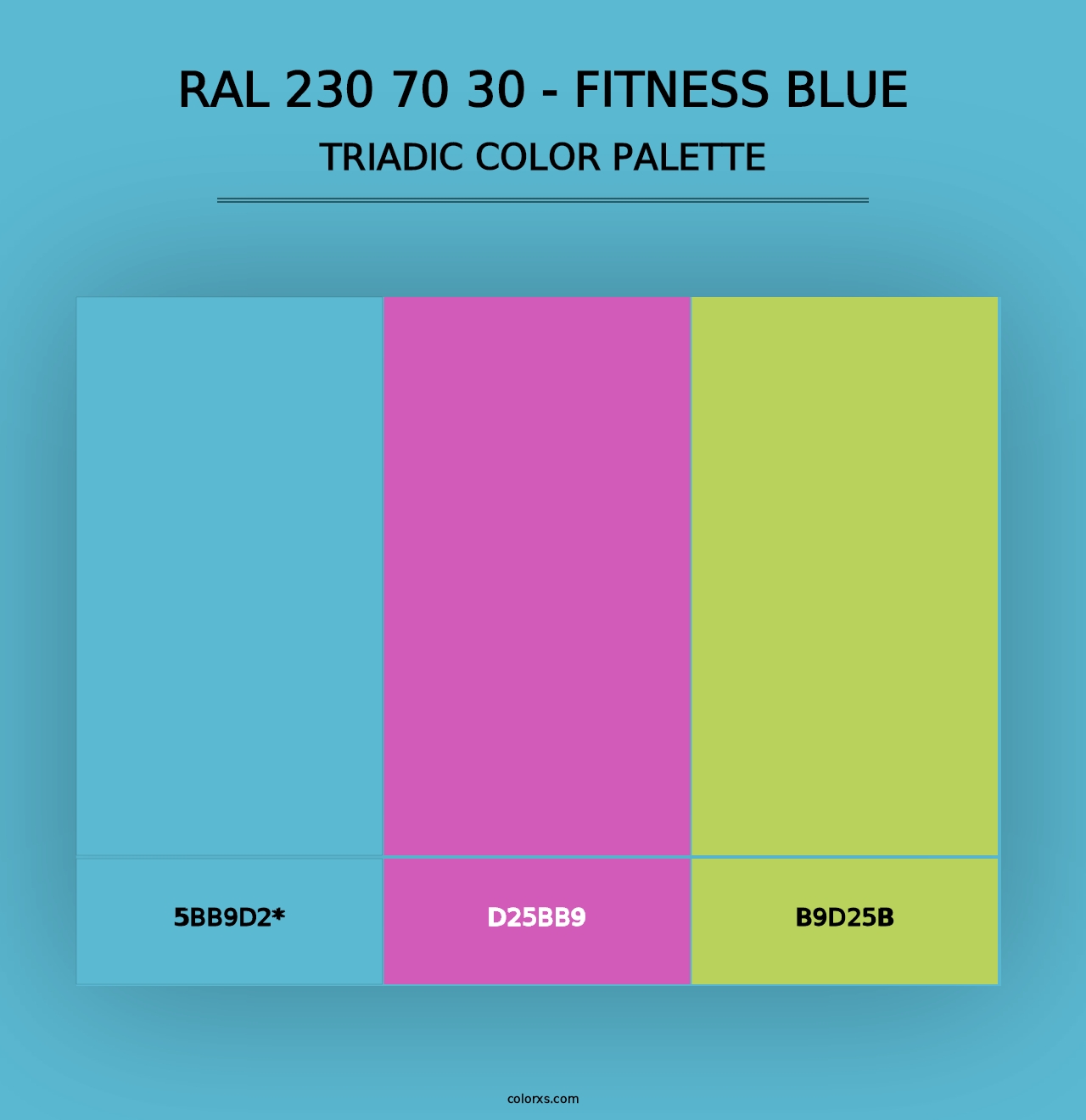 RAL 230 70 30 - Fitness Blue - Triadic Color Palette