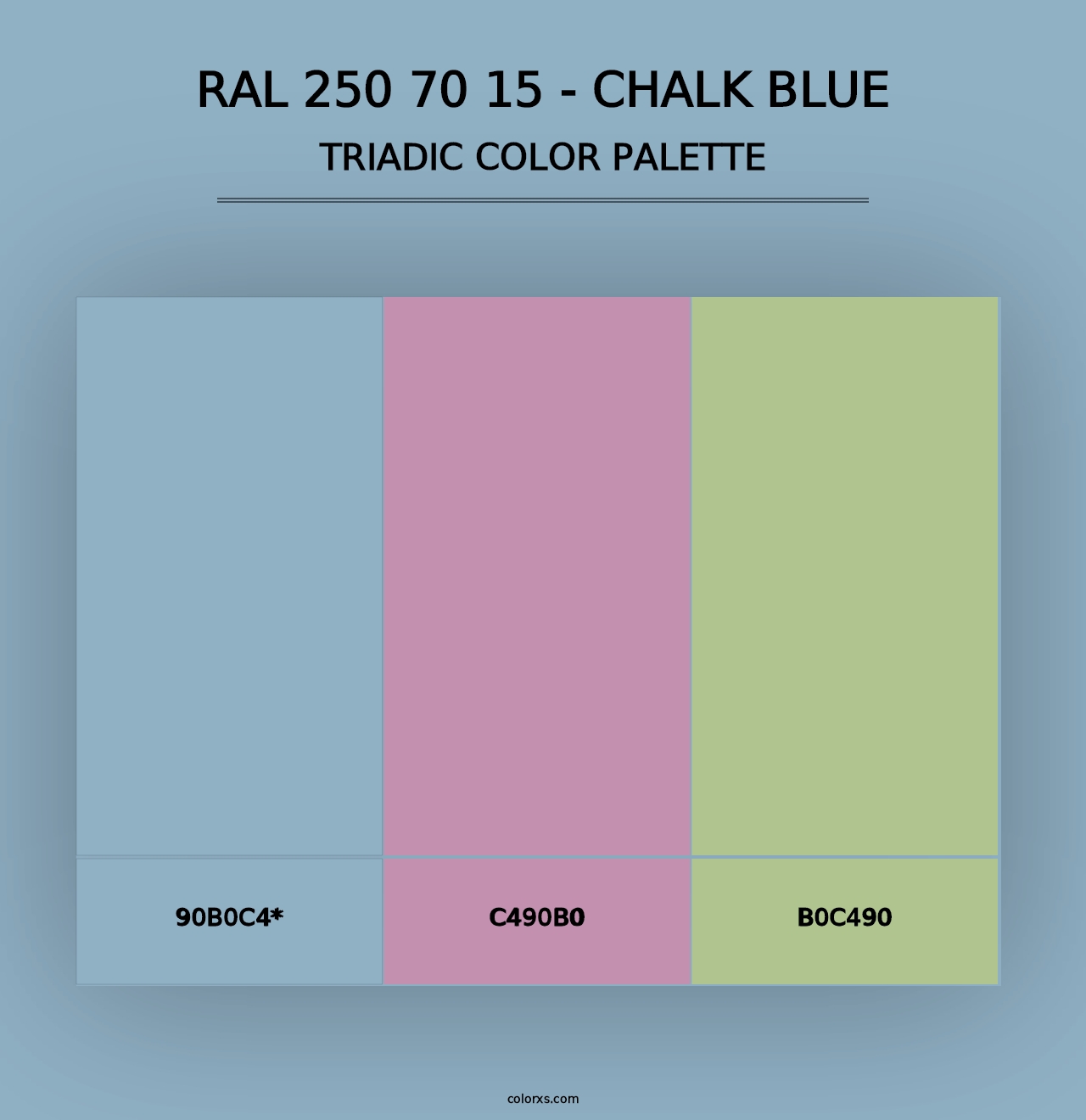 RAL 250 70 15 - Chalk Blue - Triadic Color Palette