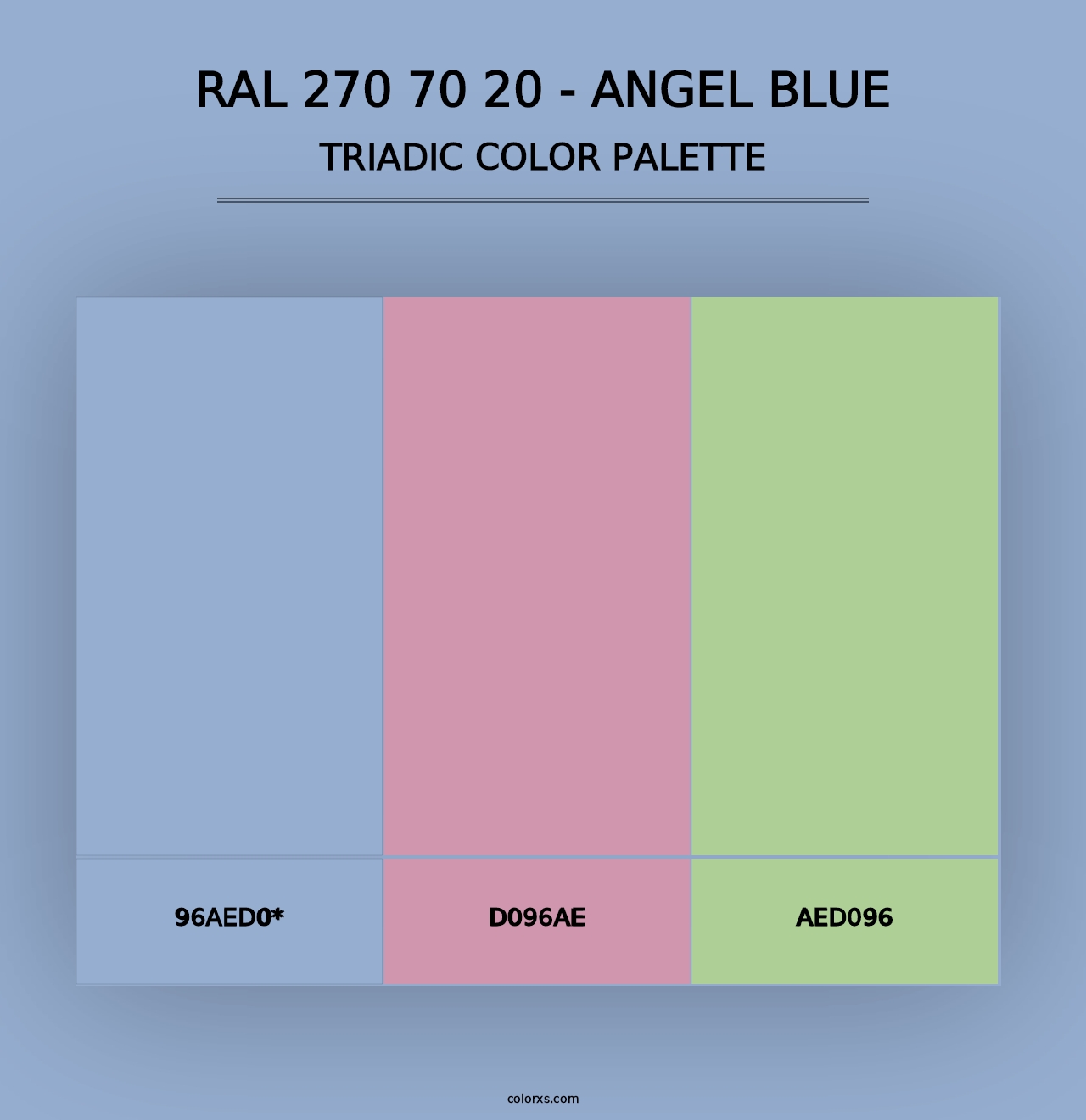 RAL 270 70 20 - Angel Blue - Triadic Color Palette