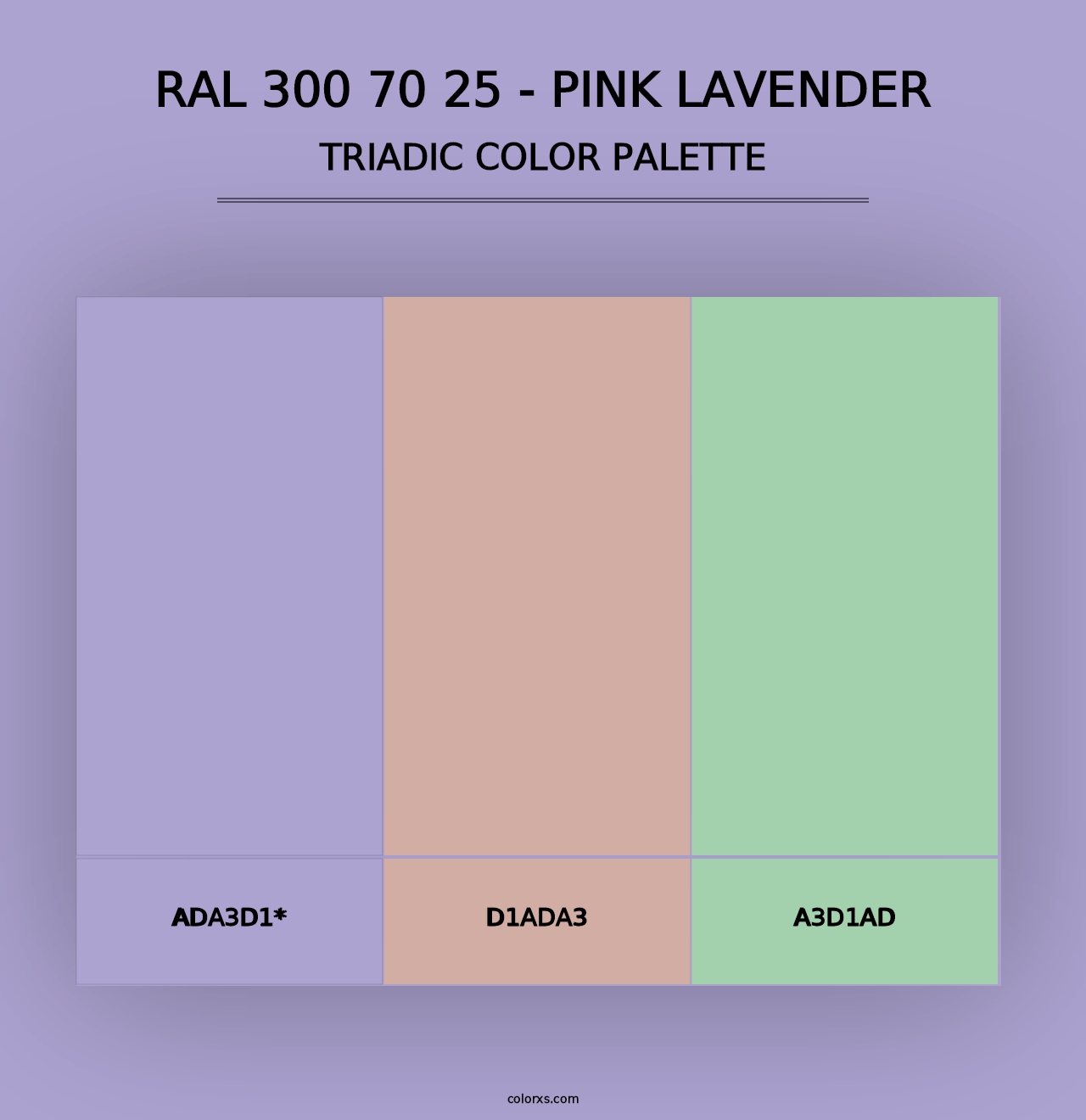 RAL 300 70 25 - Pink Lavender - Triadic Color Palette