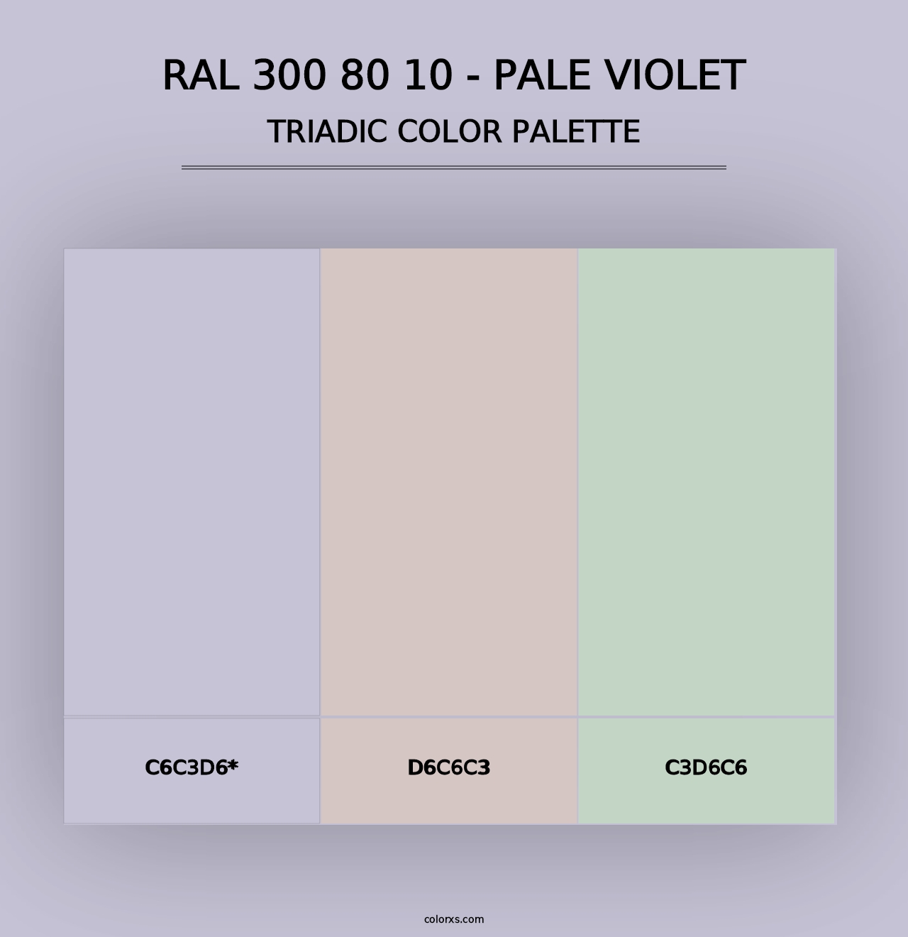 RAL 300 80 10 - Pale Violet - Triadic Color Palette