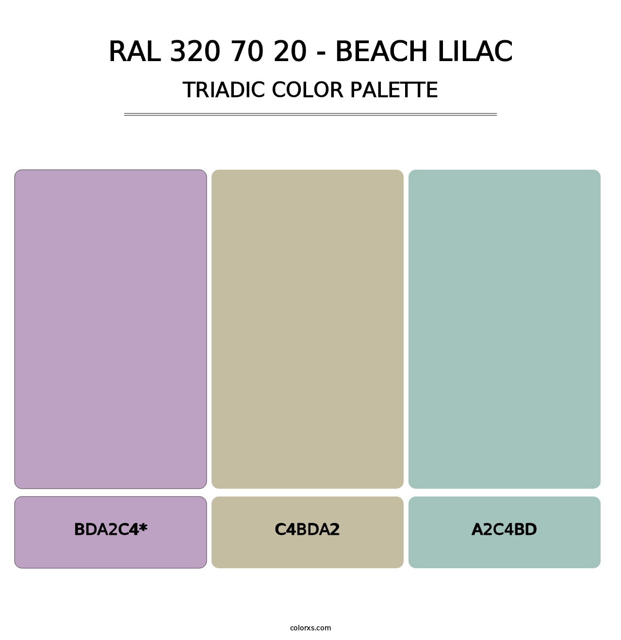 RAL 320 70 20 - Beach Lilac - Triadic Color Palette