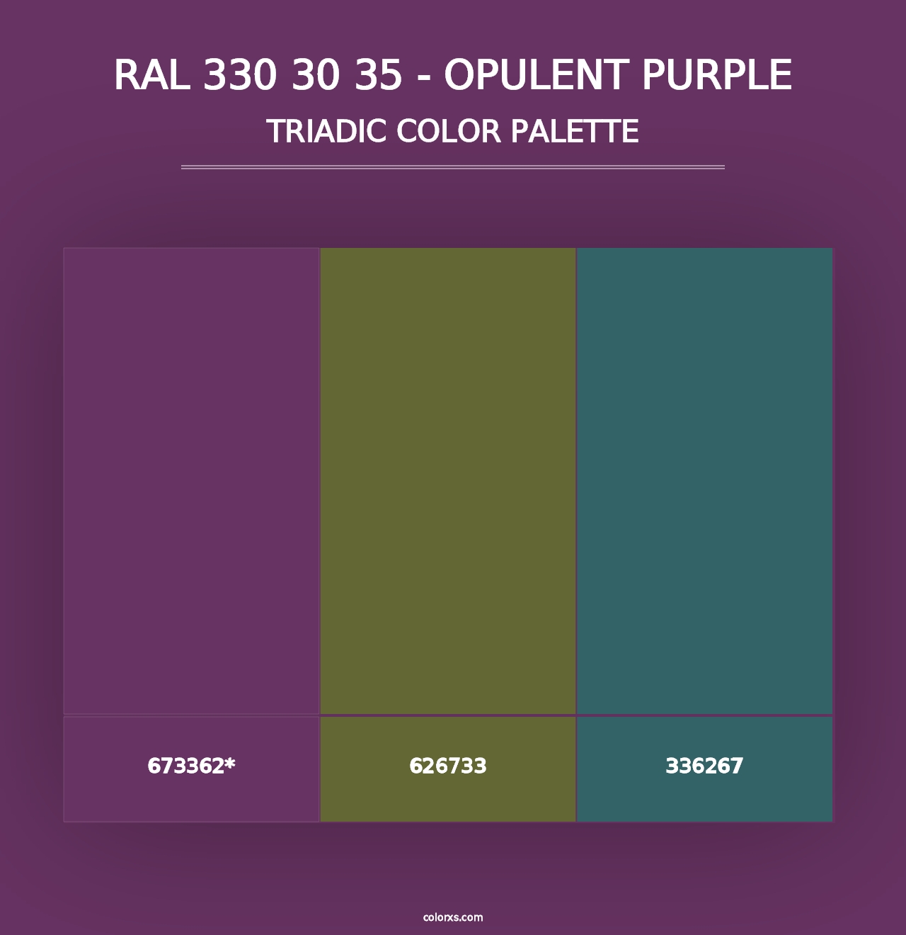 RAL 330 30 35 - Opulent Purple - Triadic Color Palette