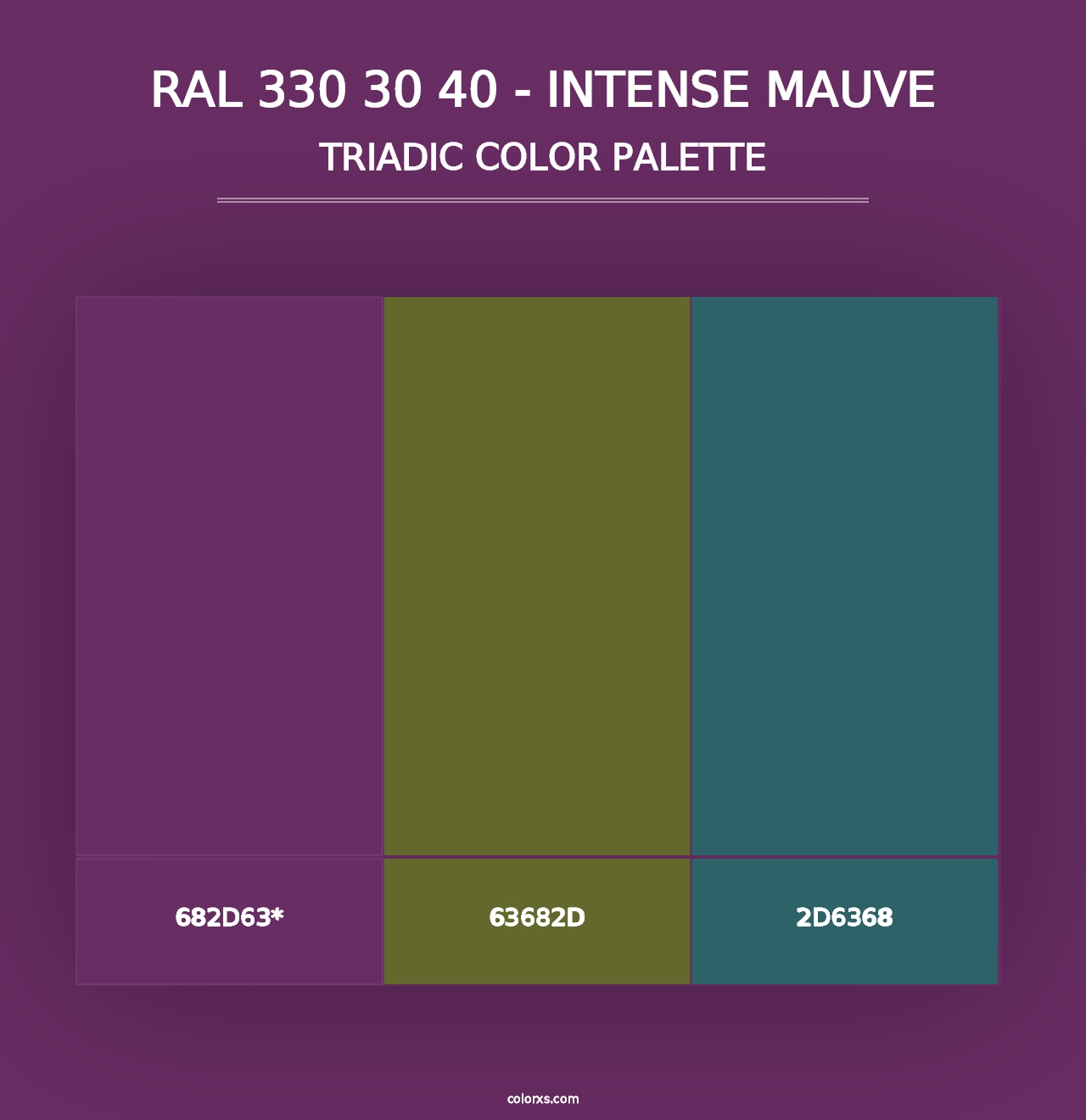 RAL 330 30 40 - Intense Mauve - Triadic Color Palette