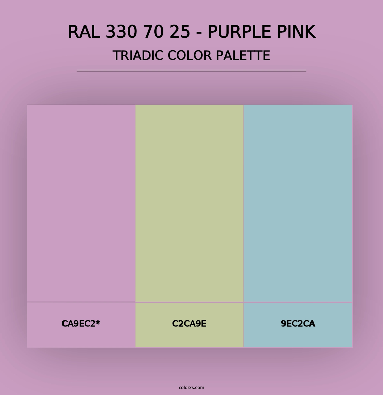 RAL 330 70 25 - Purple Pink - Triadic Color Palette