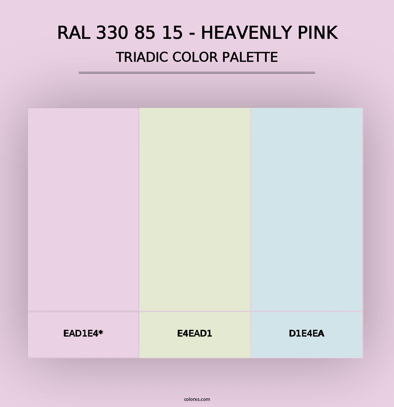 RAL 330 85 15 - Heavenly Pink - Triadic Color Palette