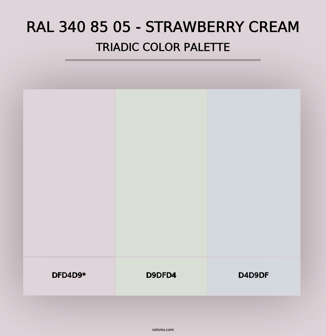 RAL 340 85 05 - Strawberry Cream - Triadic Color Palette