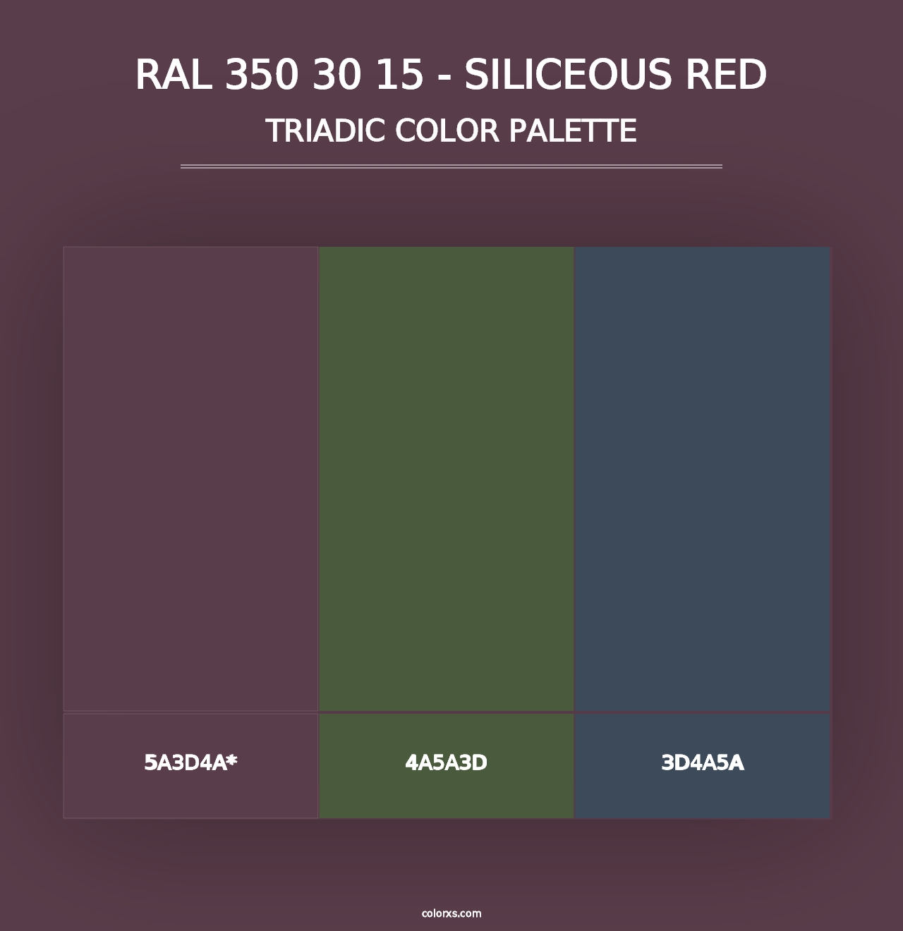 RAL 350 30 15 - Siliceous Red - Triadic Color Palette