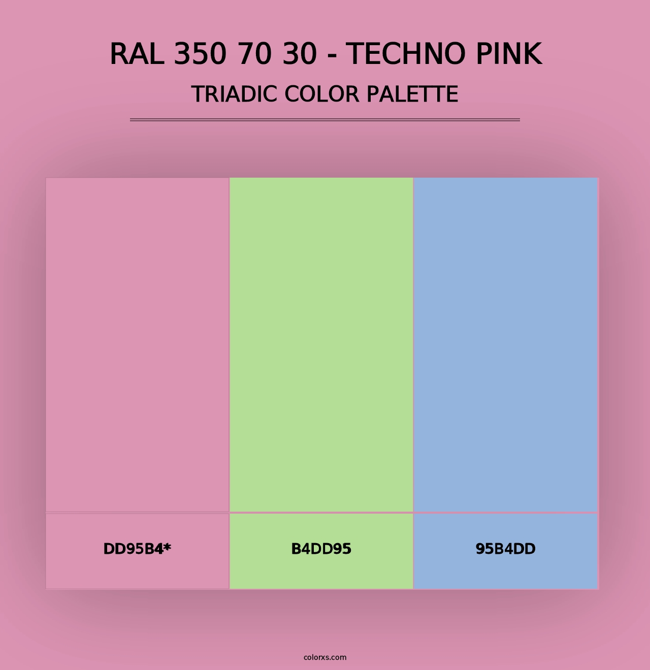 RAL 350 70 30 - Techno Pink - Triadic Color Palette