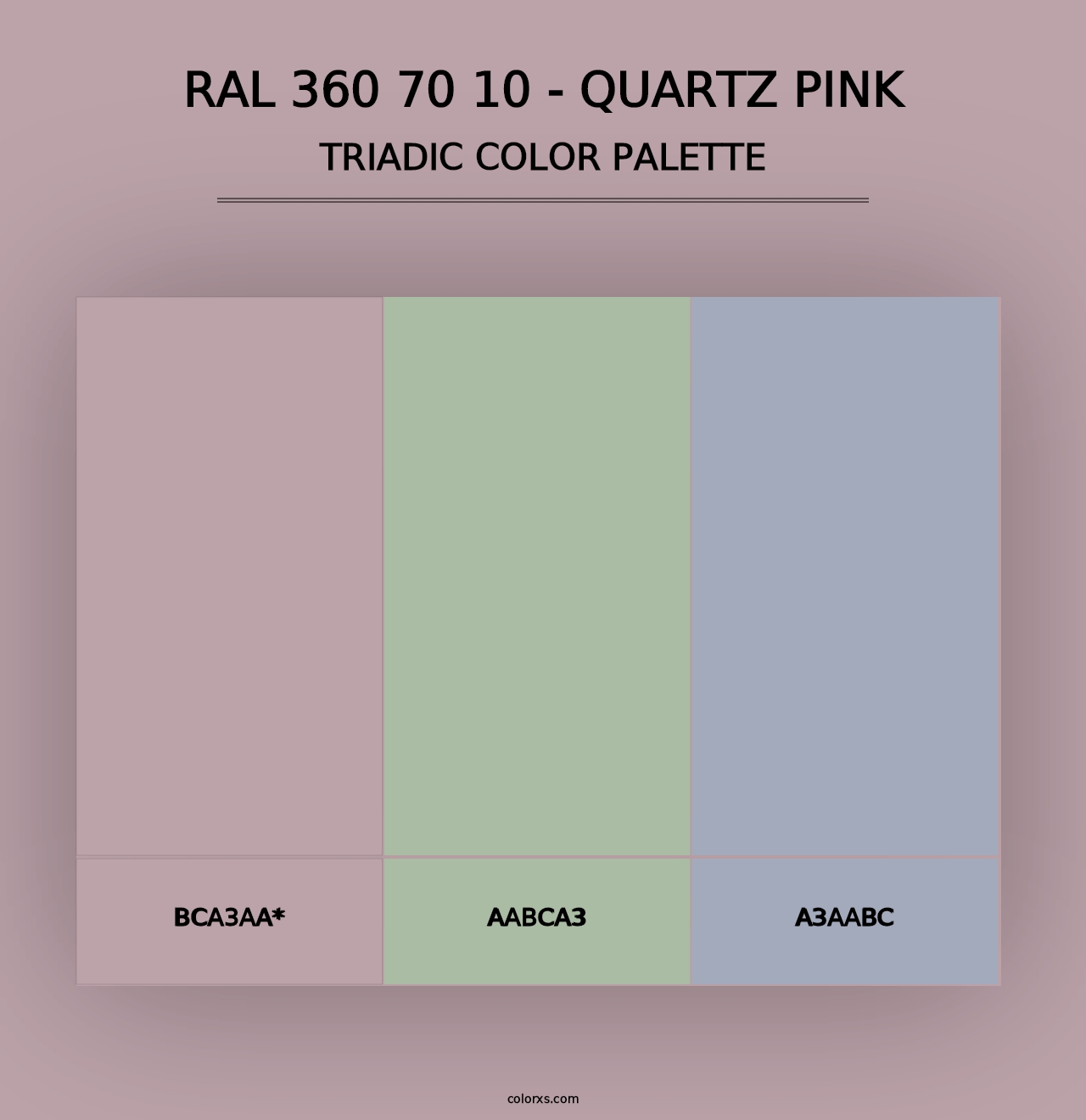 RAL 360 70 10 - Quartz Pink - Triadic Color Palette