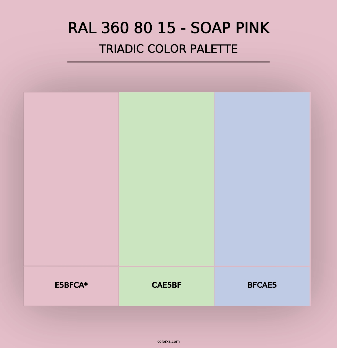 RAL 360 80 15 - Soap Pink - Triadic Color Palette