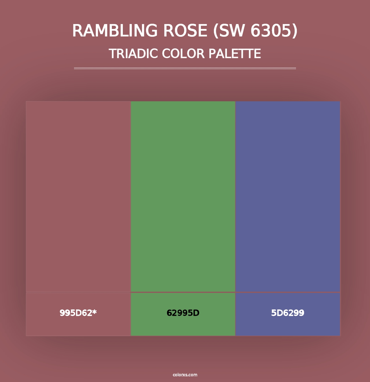 Rambling Rose (SW 6305) - Triadic Color Palette