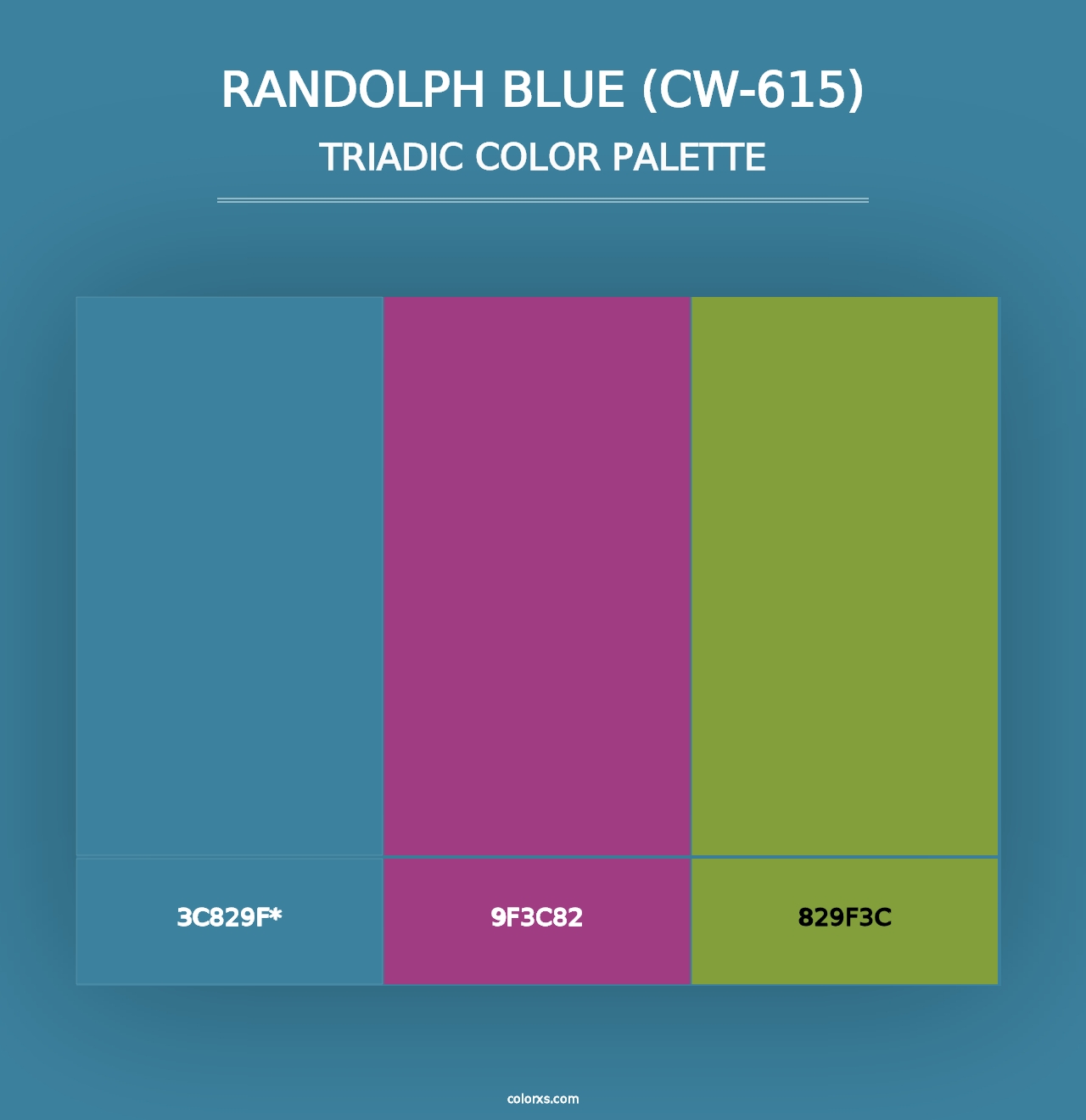 Randolph Blue (CW-615) - Triadic Color Palette