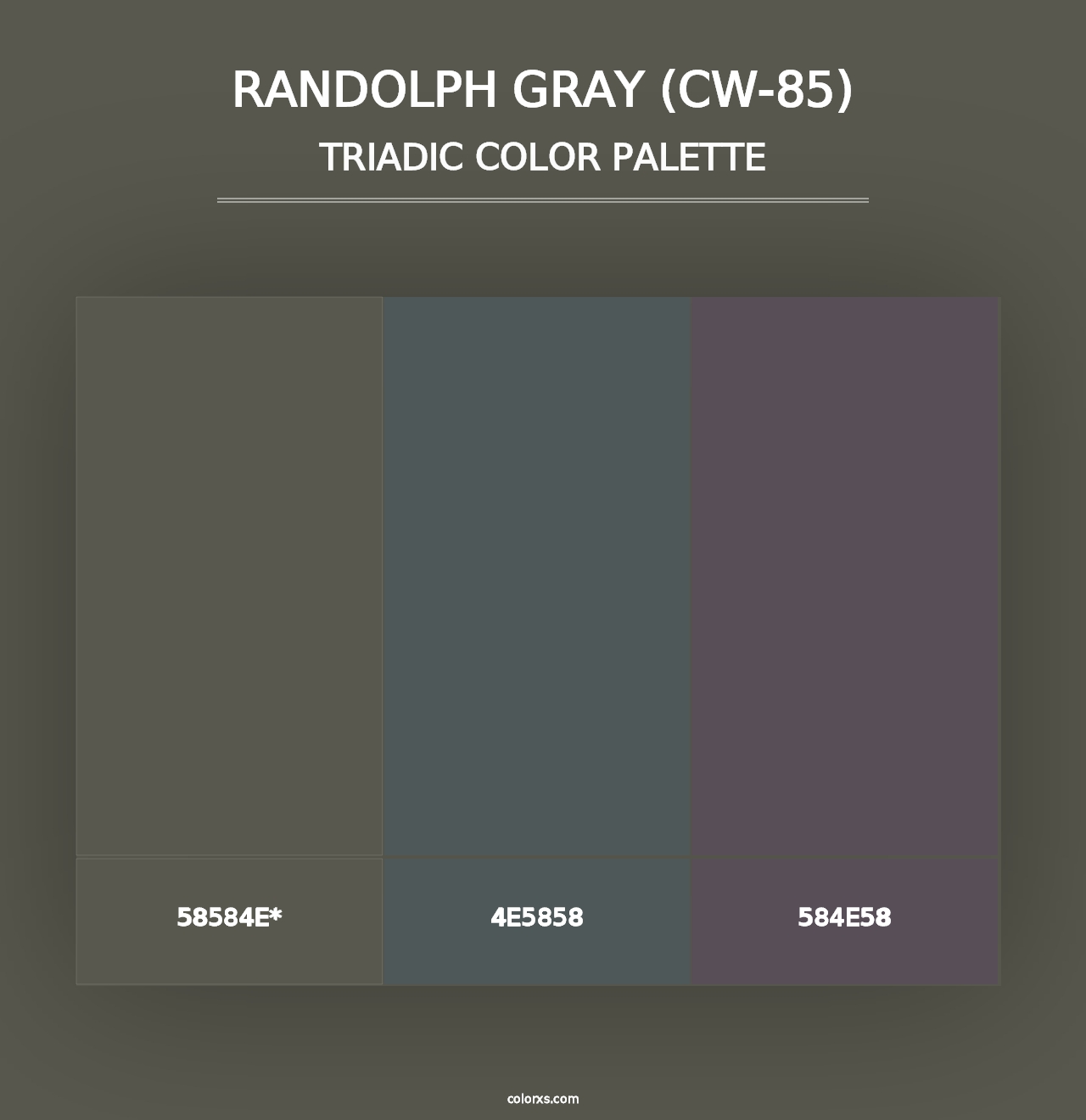 Randolph Gray (CW-85) - Triadic Color Palette