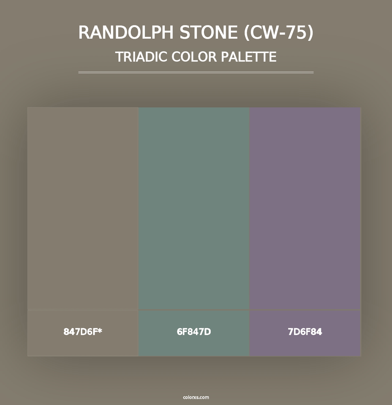 Randolph Stone (CW-75) - Triadic Color Palette