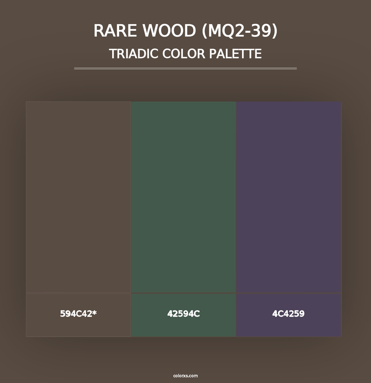 Rare Wood (MQ2-39) - Triadic Color Palette