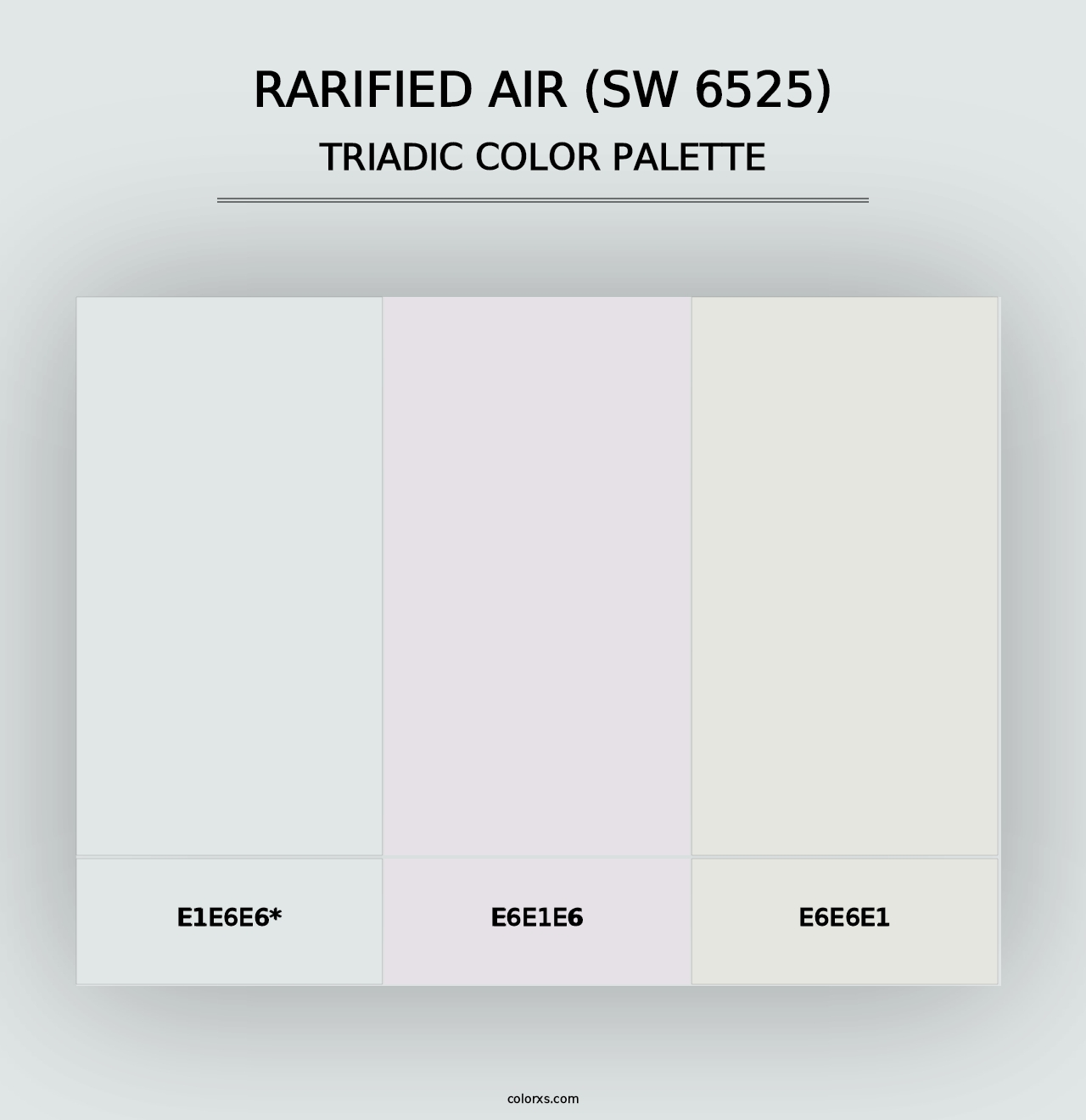 Rarified Air (SW 6525) - Triadic Color Palette