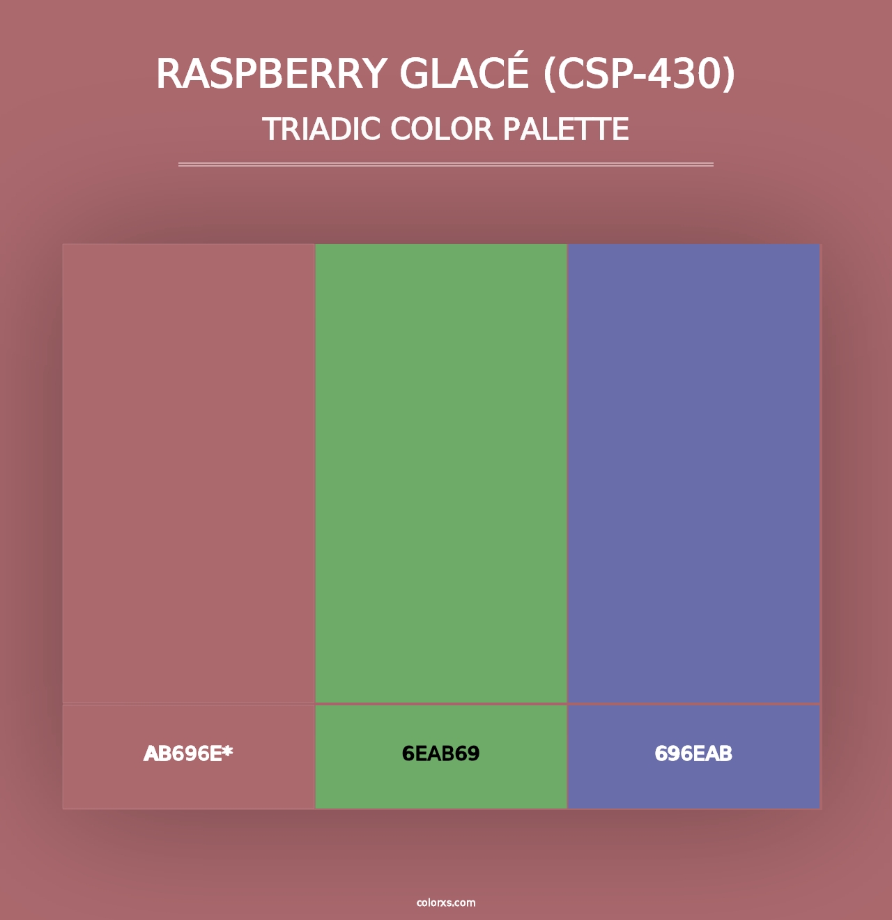 Raspberry Glacé (CSP-430) - Triadic Color Palette