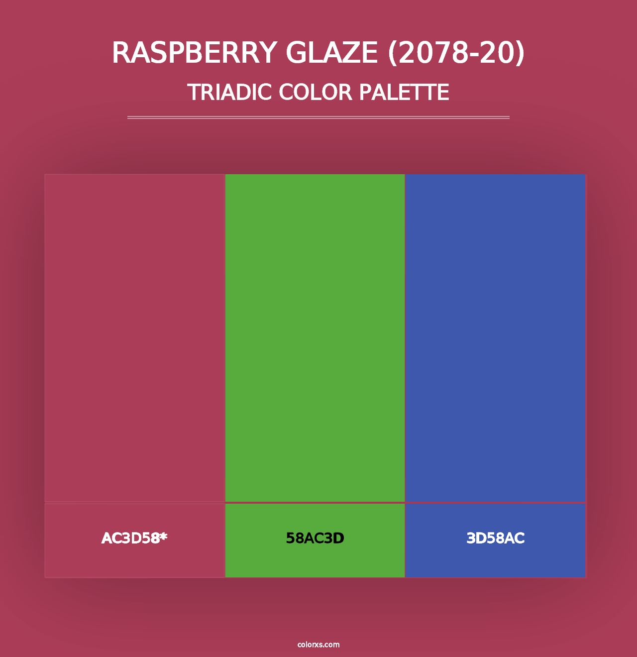 Raspberry Glaze (2078-20) - Triadic Color Palette