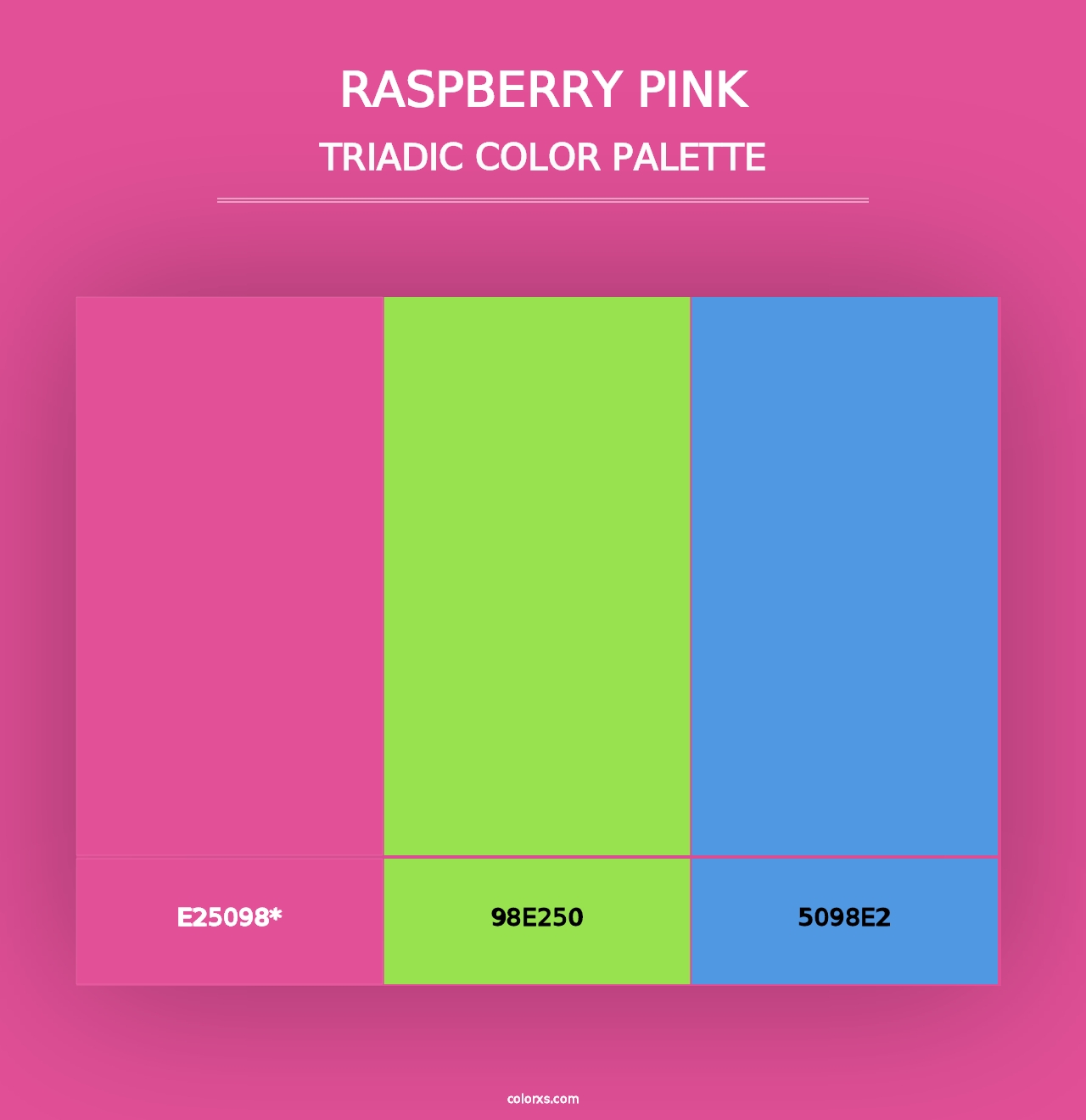 Raspberry Pink - Triadic Color Palette